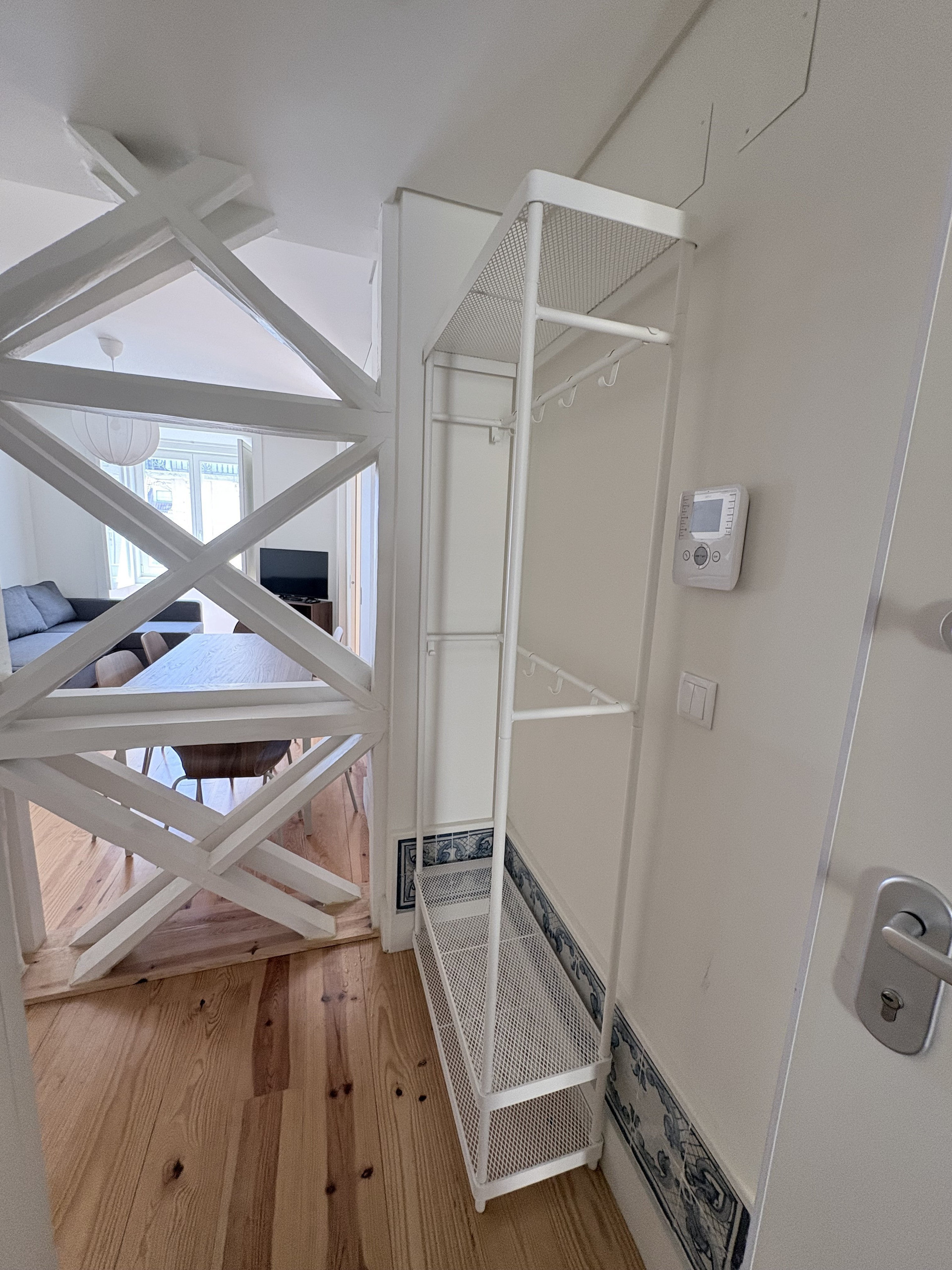 Entryway with coat rack