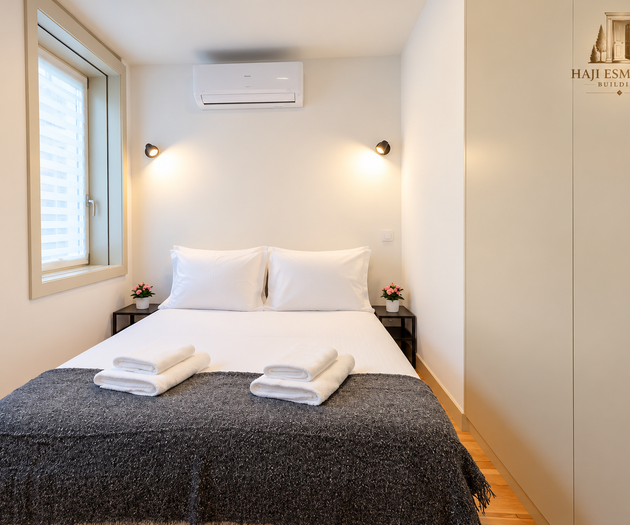 Double bed with air conditioning