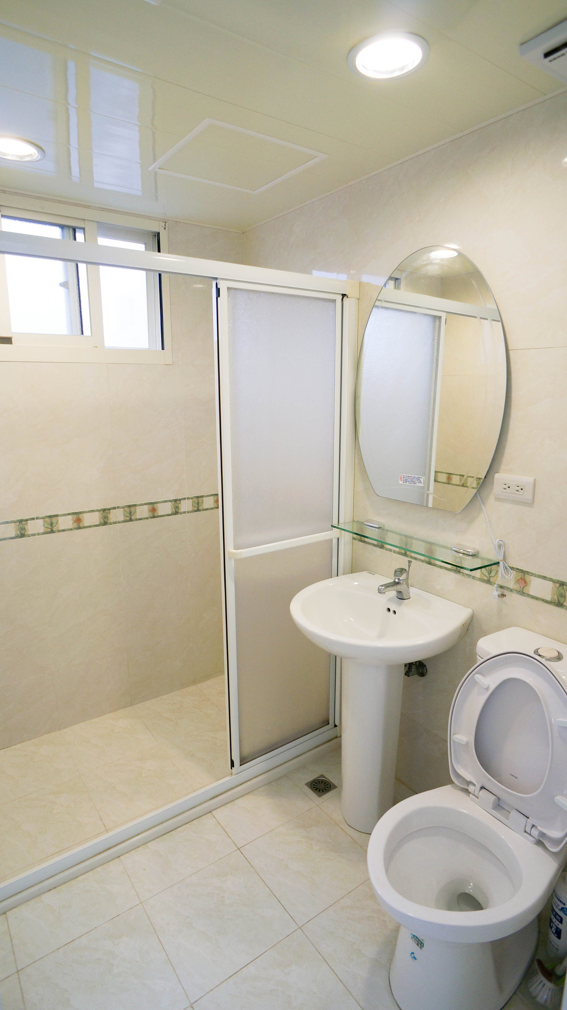 Bathroom with shower toilet and sink