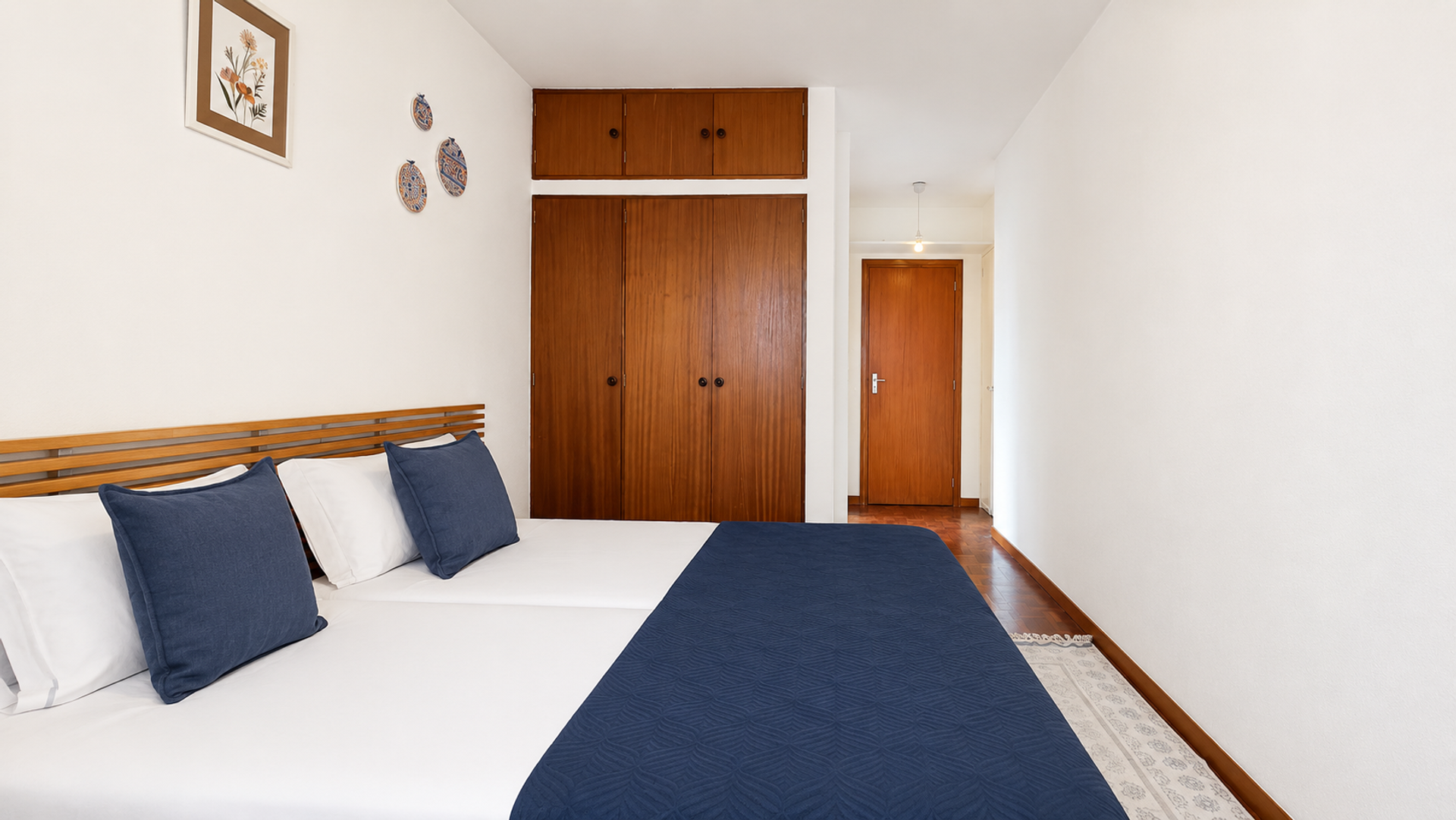 Bedroom wardrobe and door view