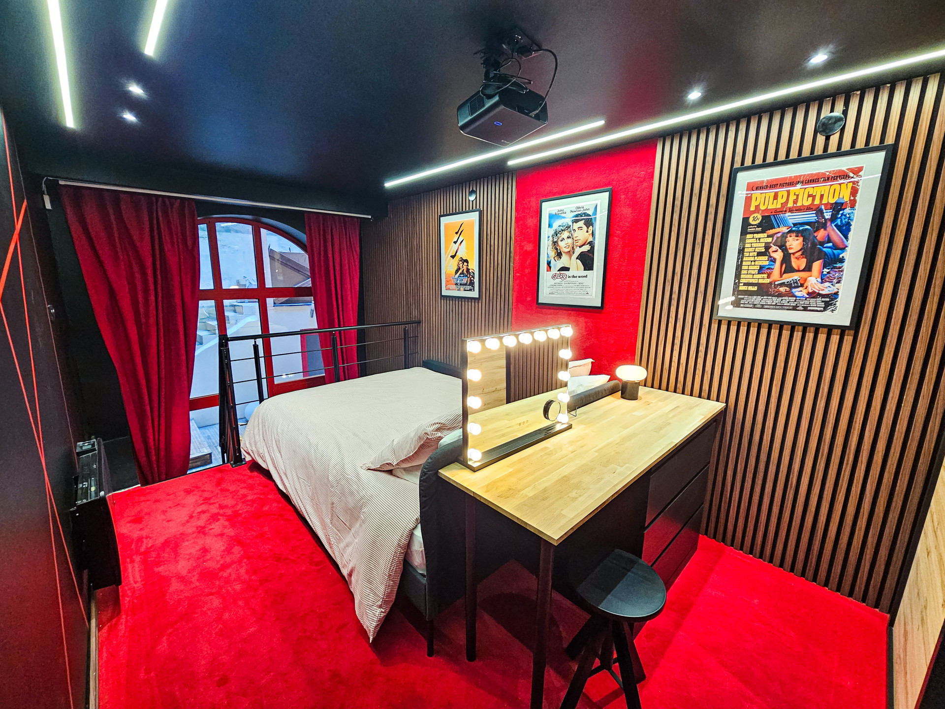 Bedroom with vanity desk