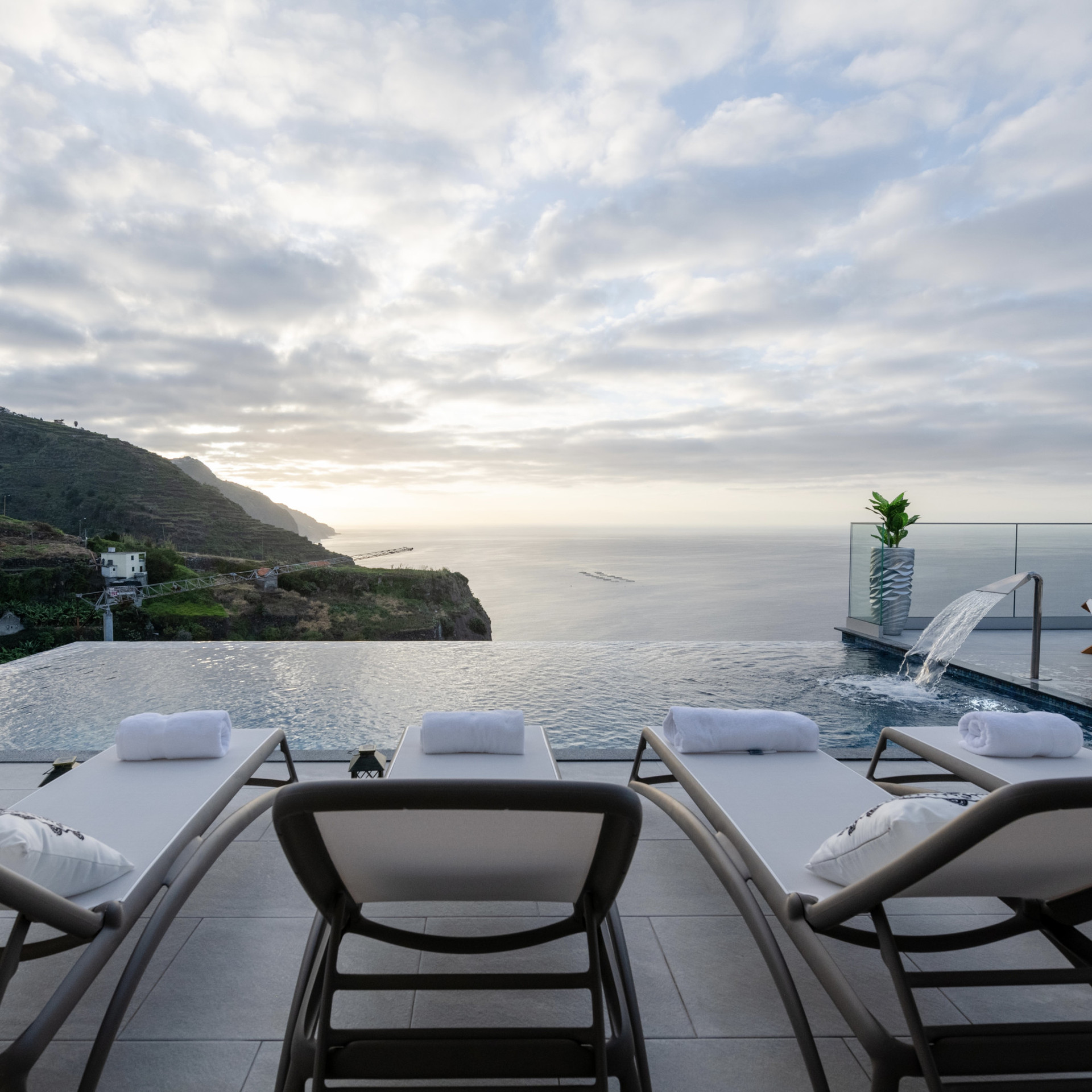 Infinity salt water pool