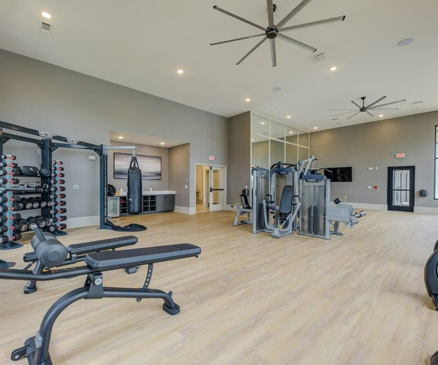 Fitness center weight area