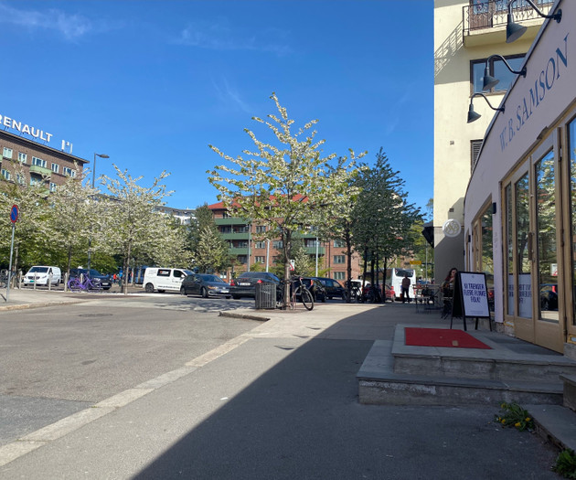 Cool, lively area with cafés, food spots and parks