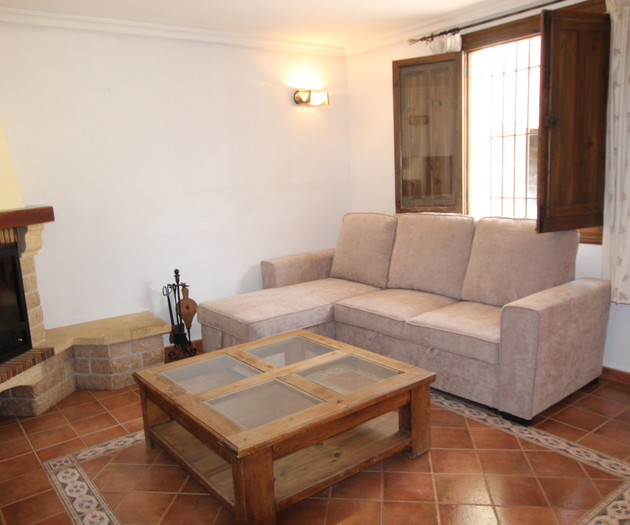 Living room with fireplace