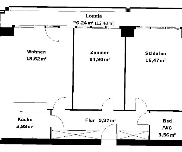 Apartment floor plan layout