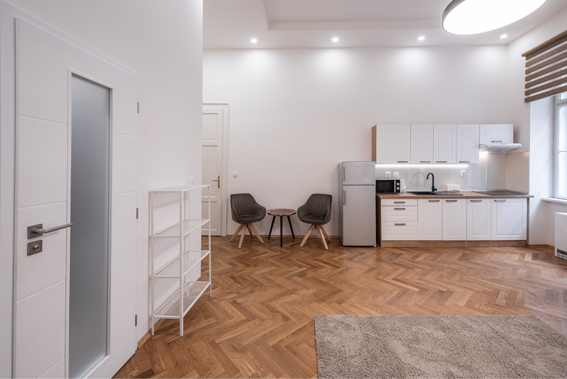 Living Room / Kitchen / entrance to bathroom