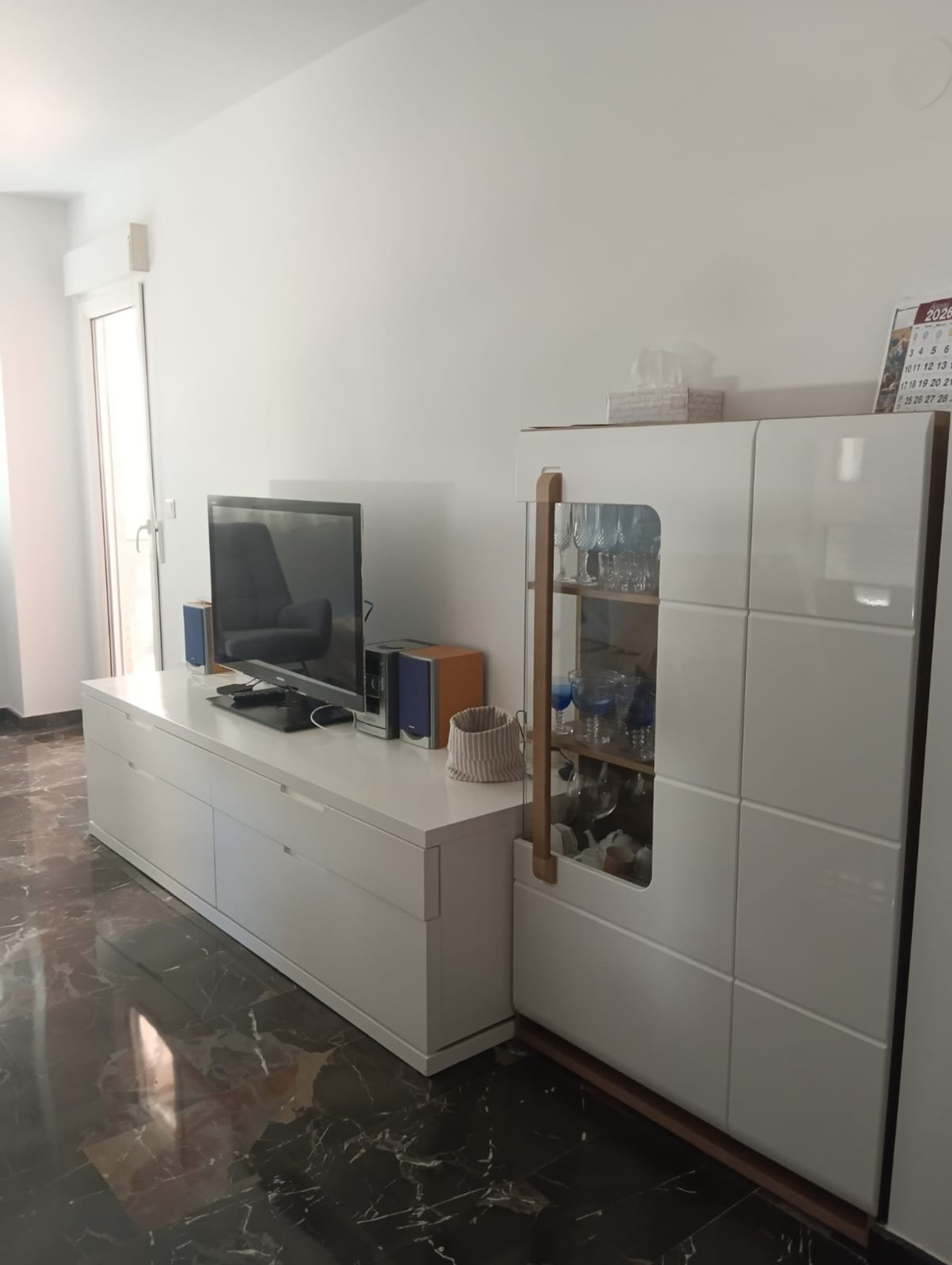 Living room TV and cabinet
