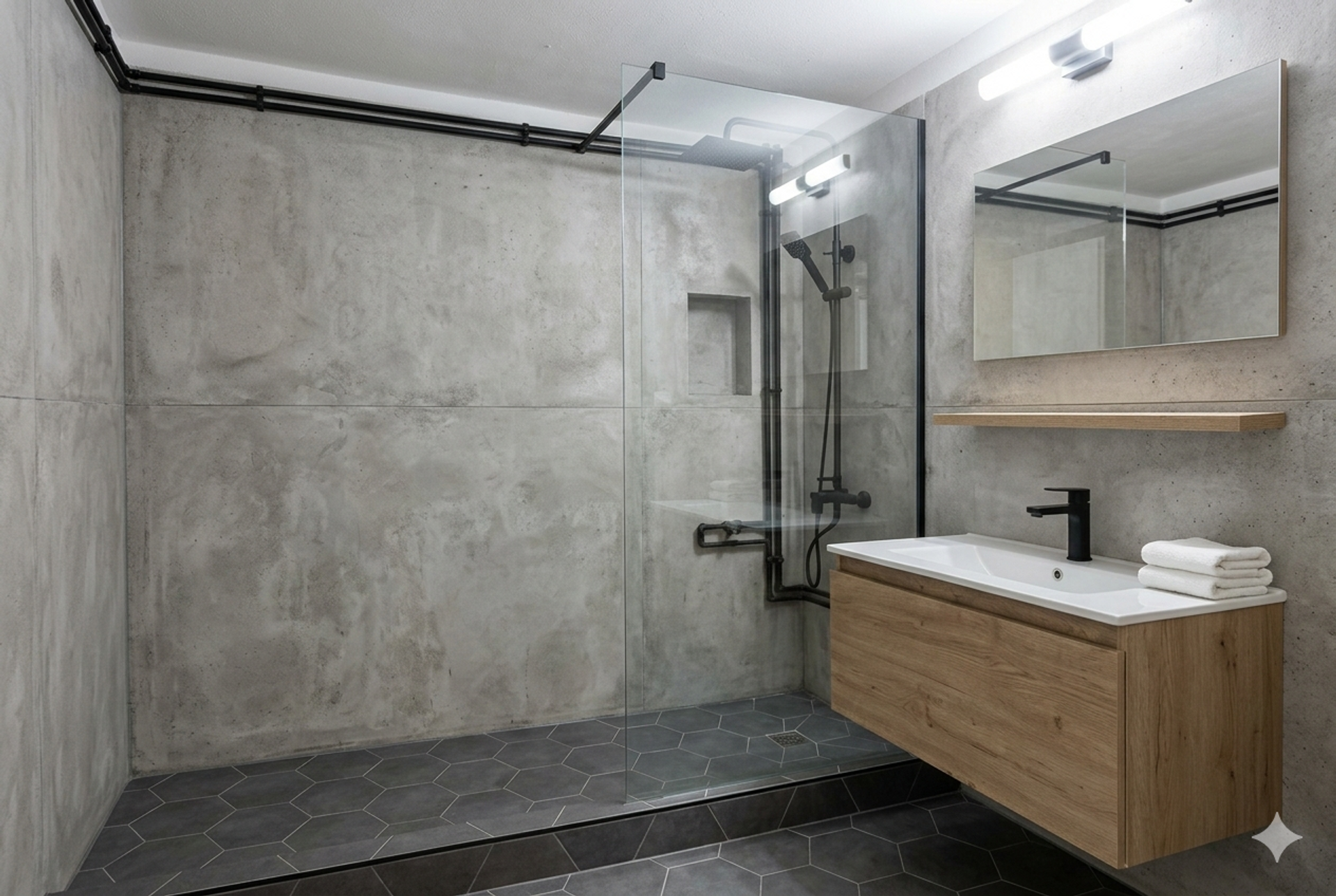 Photorealistic Image Bathroom after renovation
