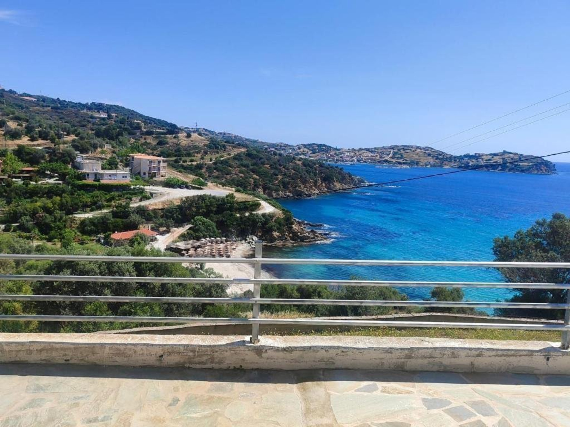 Balcony view over coastline