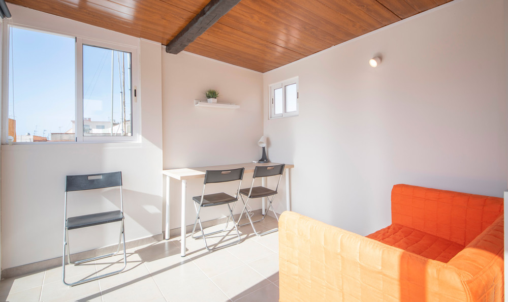 Penthouse with large private terrace and air cond