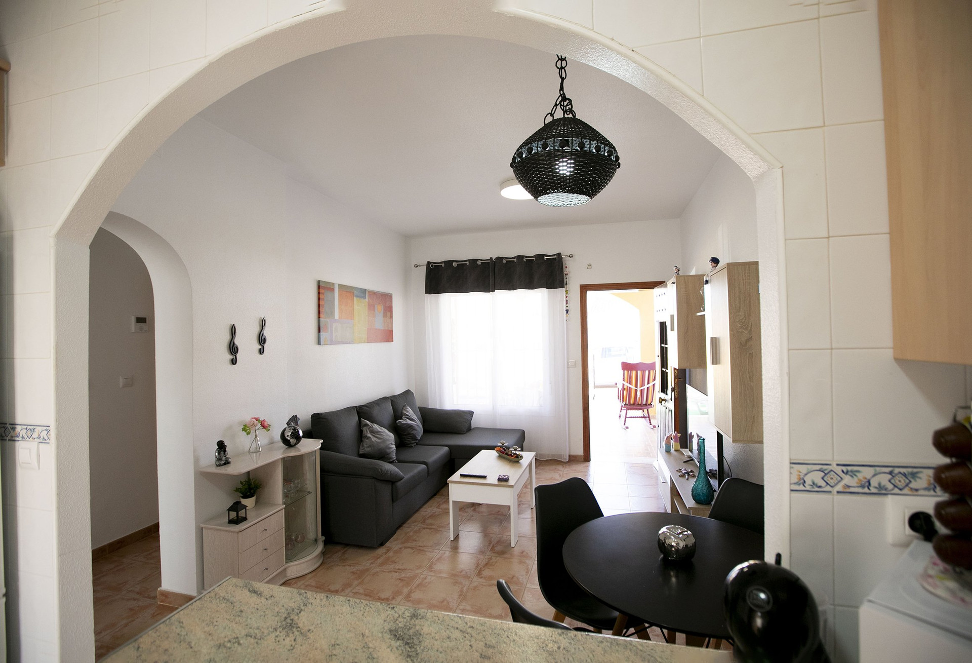 Living room with dining area