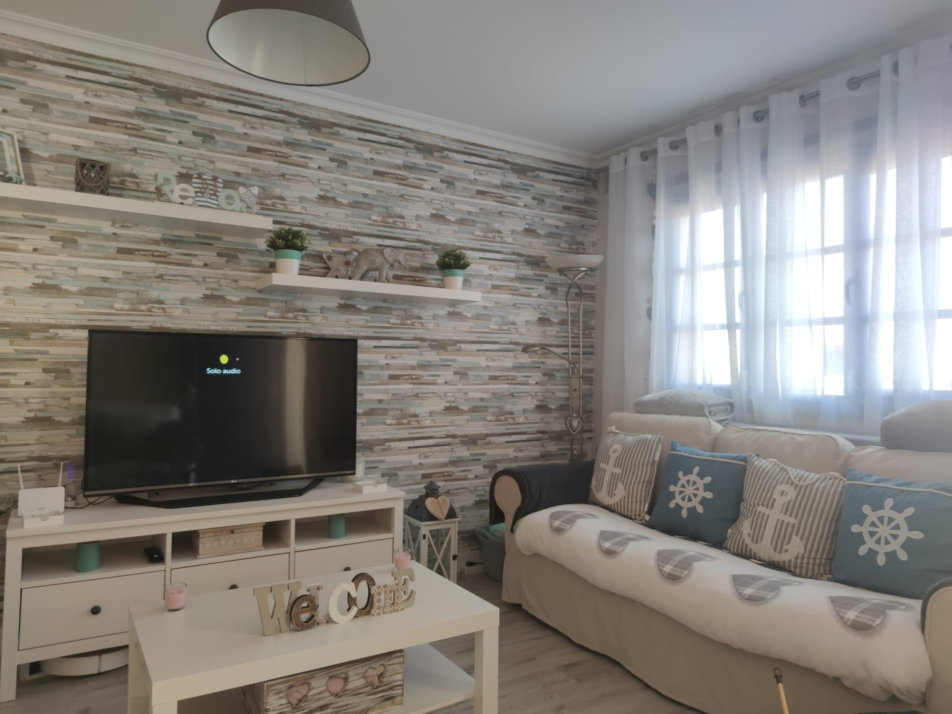 Living room with sofa and TV