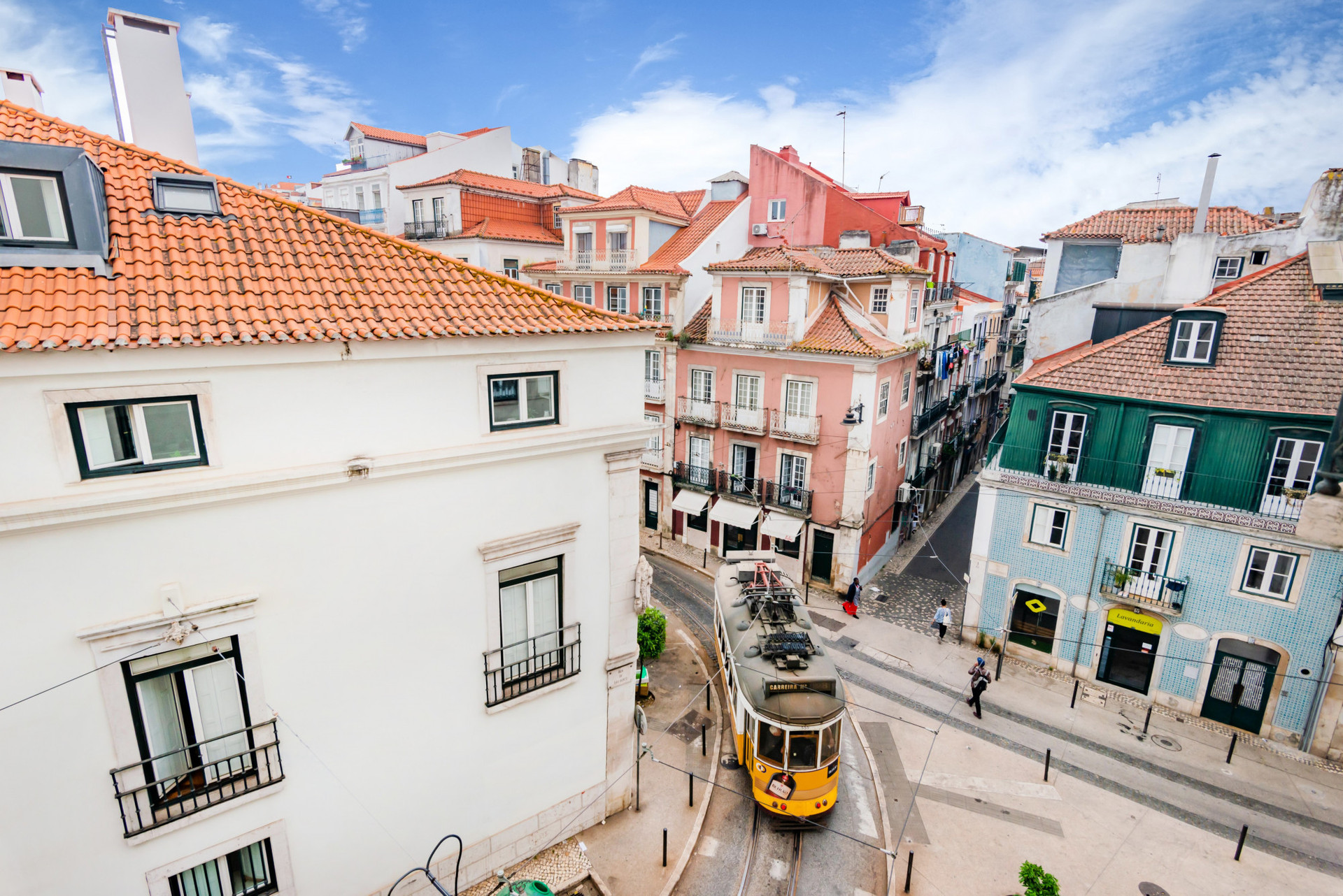 View from the Living / Dining Area Window overlooking the famous Tram 28