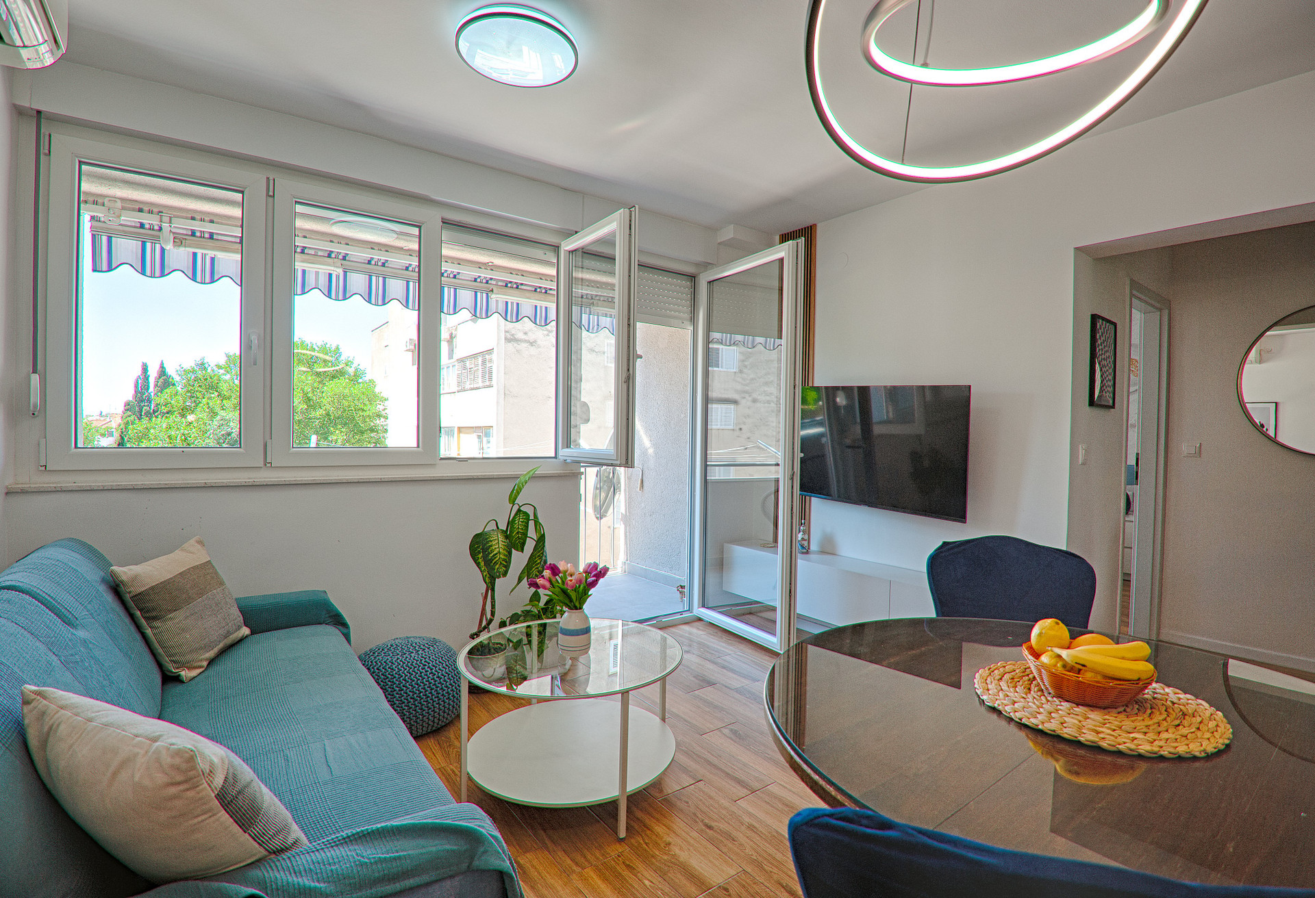 Living room with balcony access