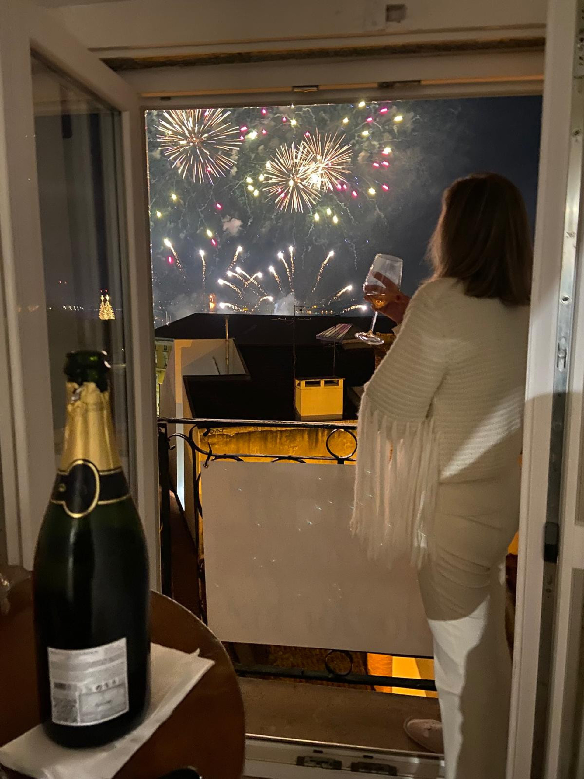 fogo de artificio sobre o ria