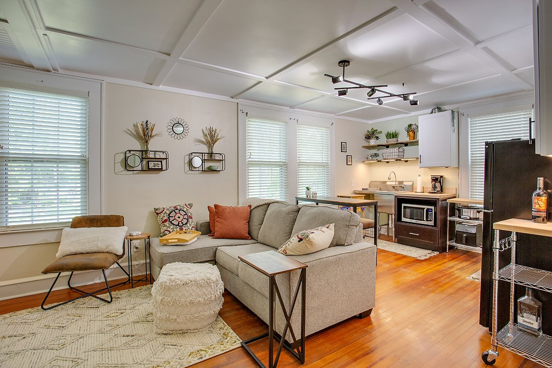 Living room open to kitchen