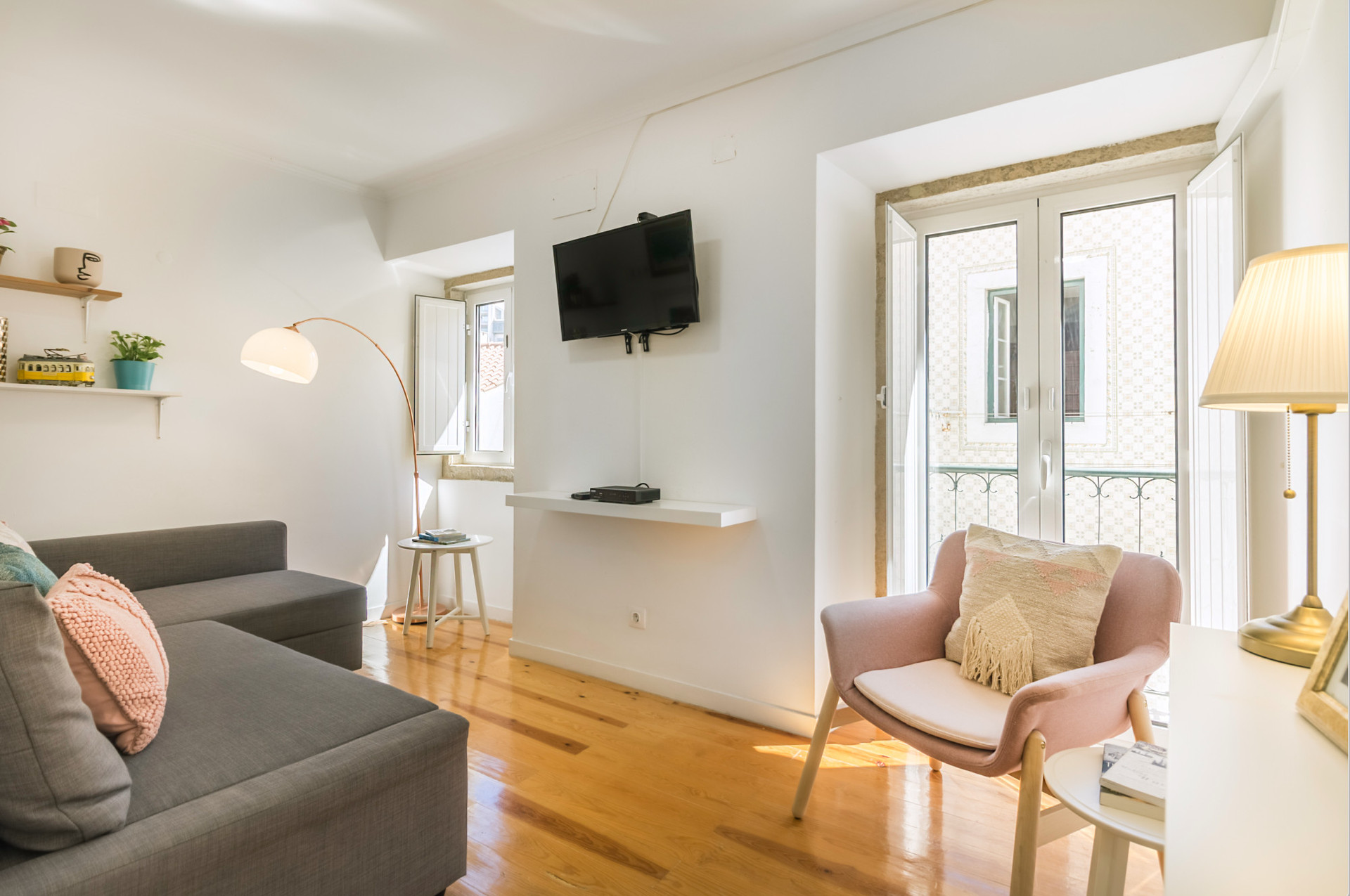 Living Room with Tv and Sofa