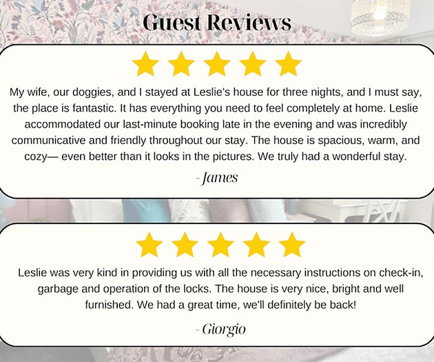 Some of our 5 star reviews