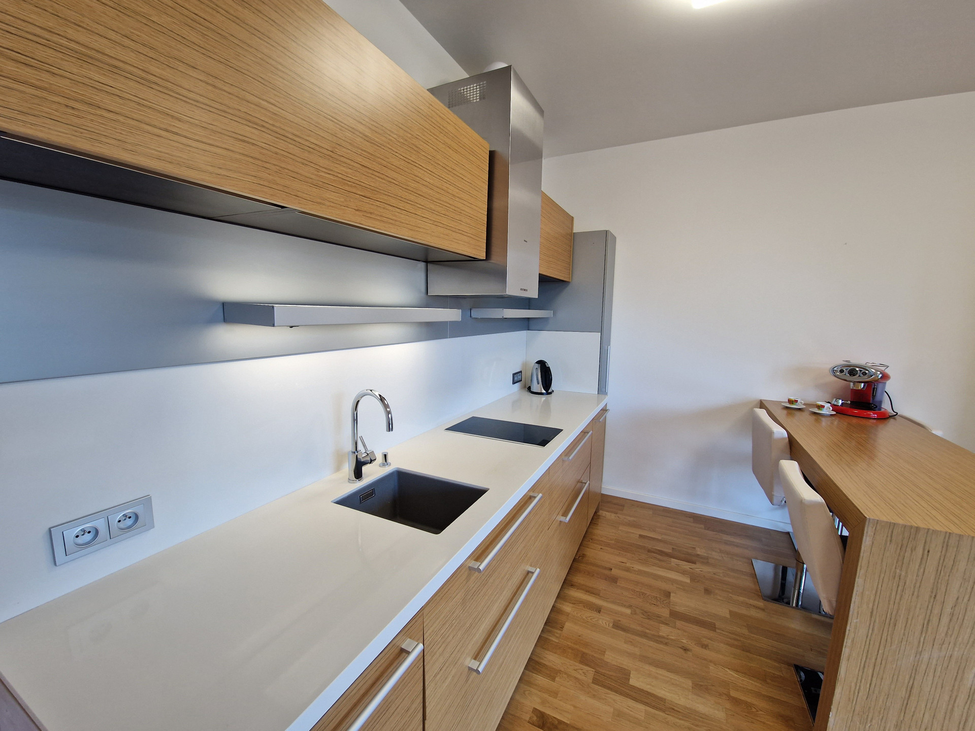 Modern kitchen with bar counter