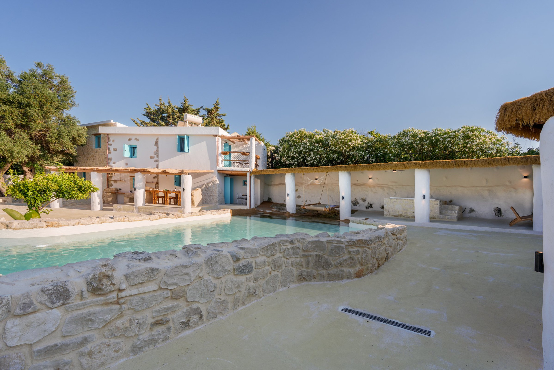 Villa and pool from terrace