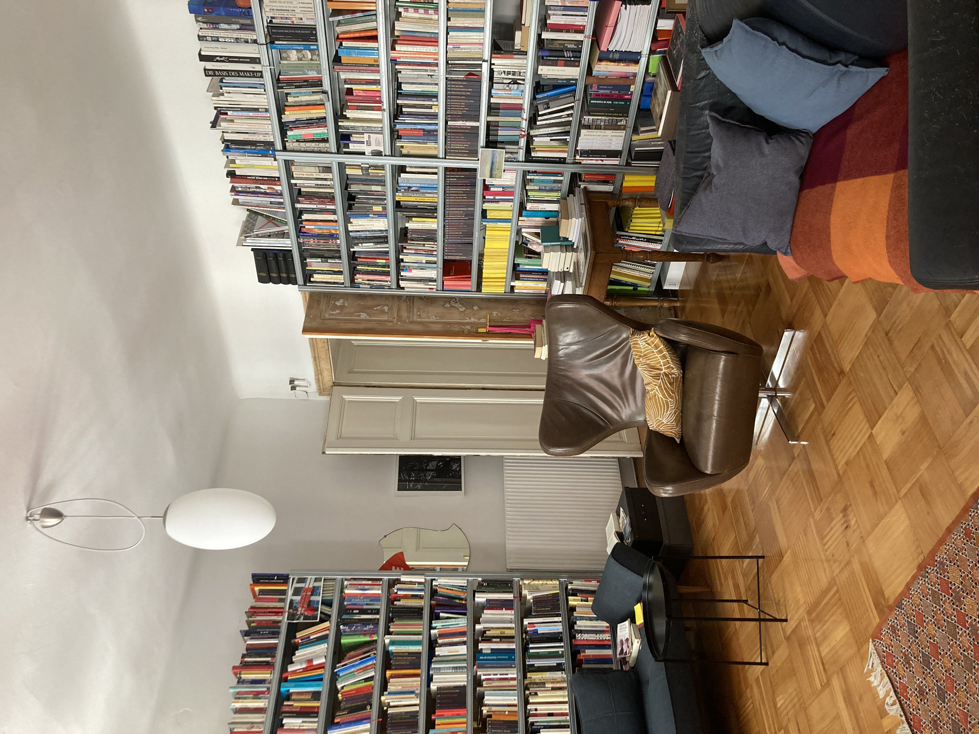 Living room with bookshelves