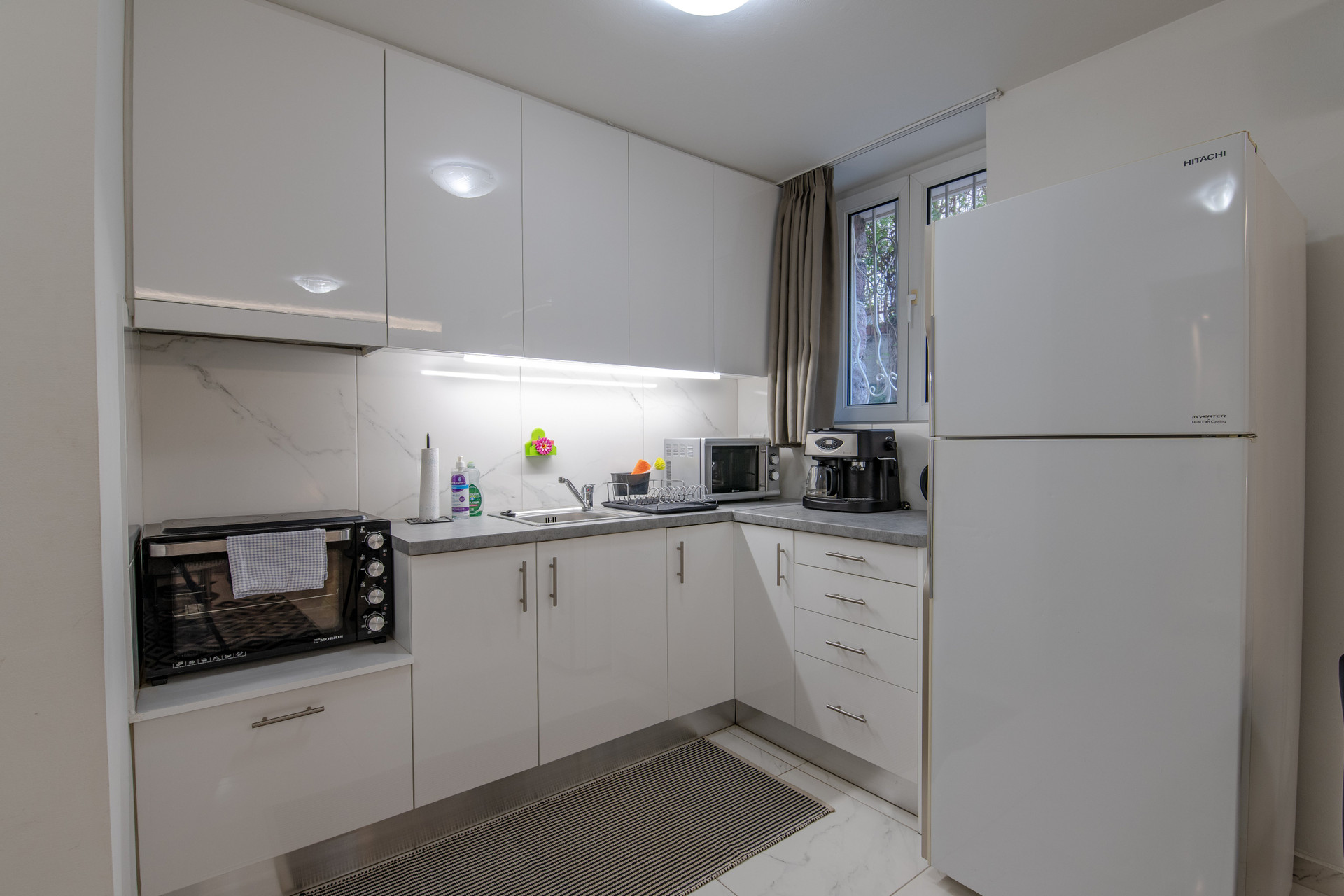 White kitchen with appliances