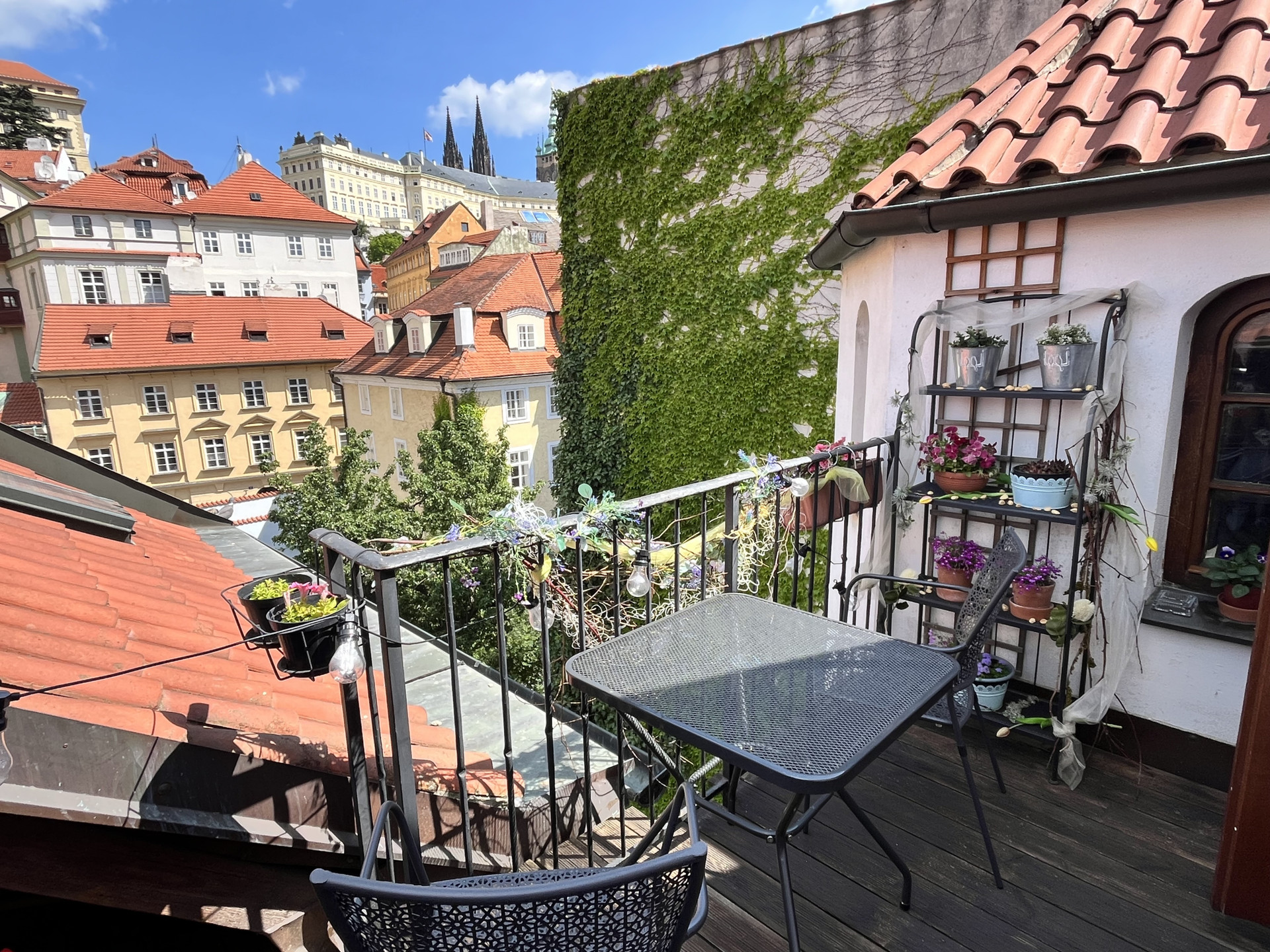 terasa na Pražský Hrad