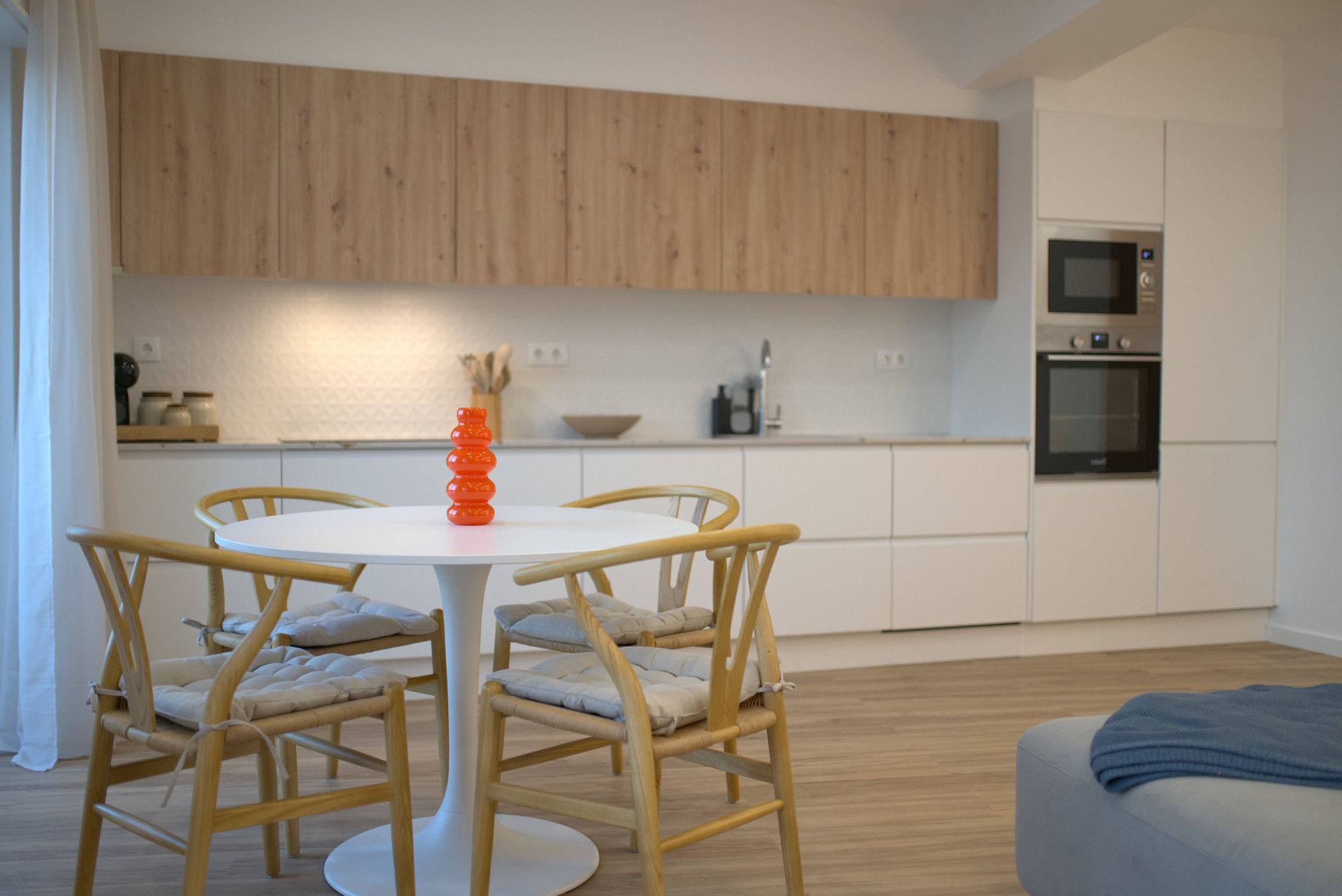 Open kitchen dining area