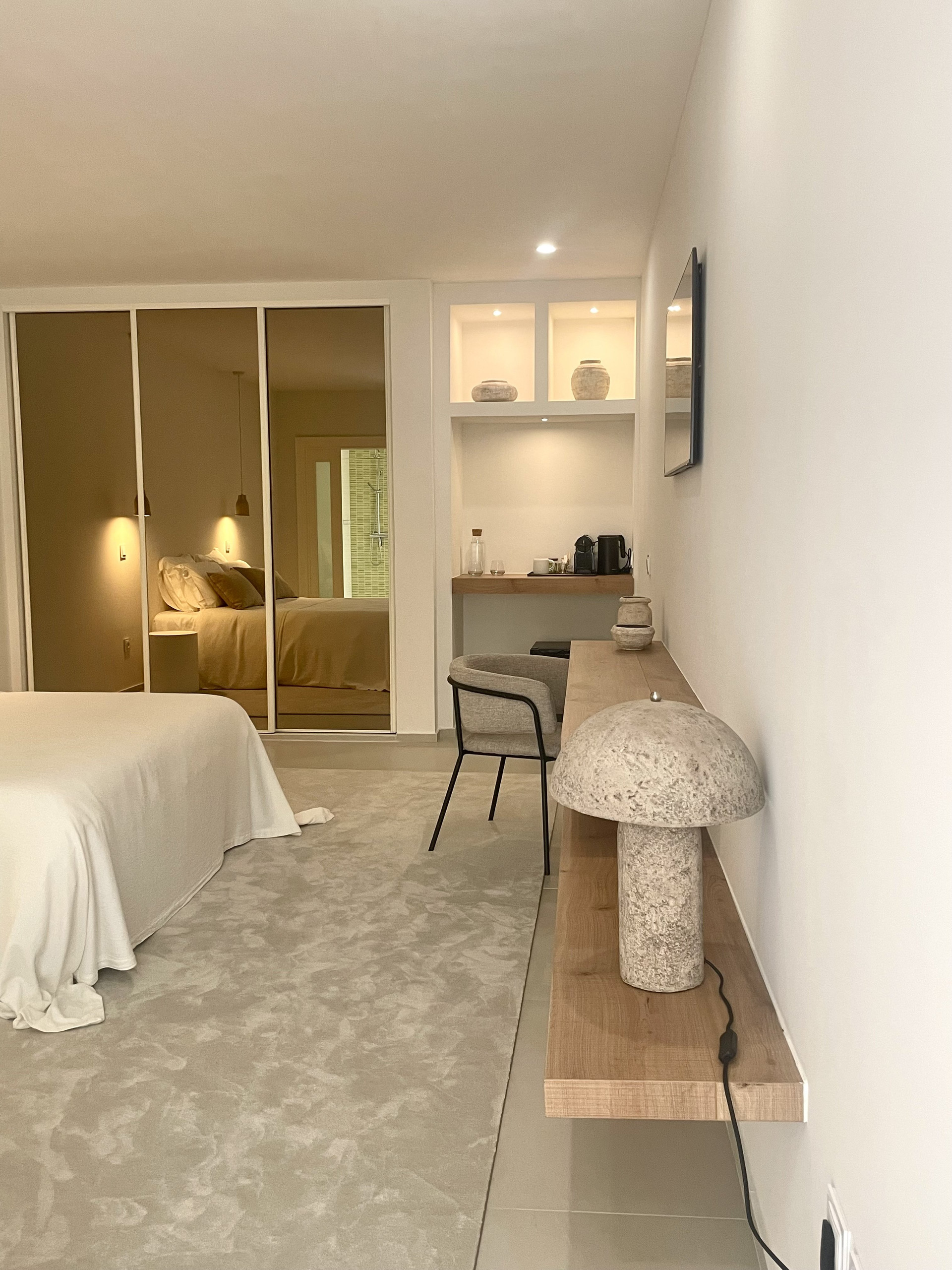 Elegant bedroom designed for relaxation and comfort