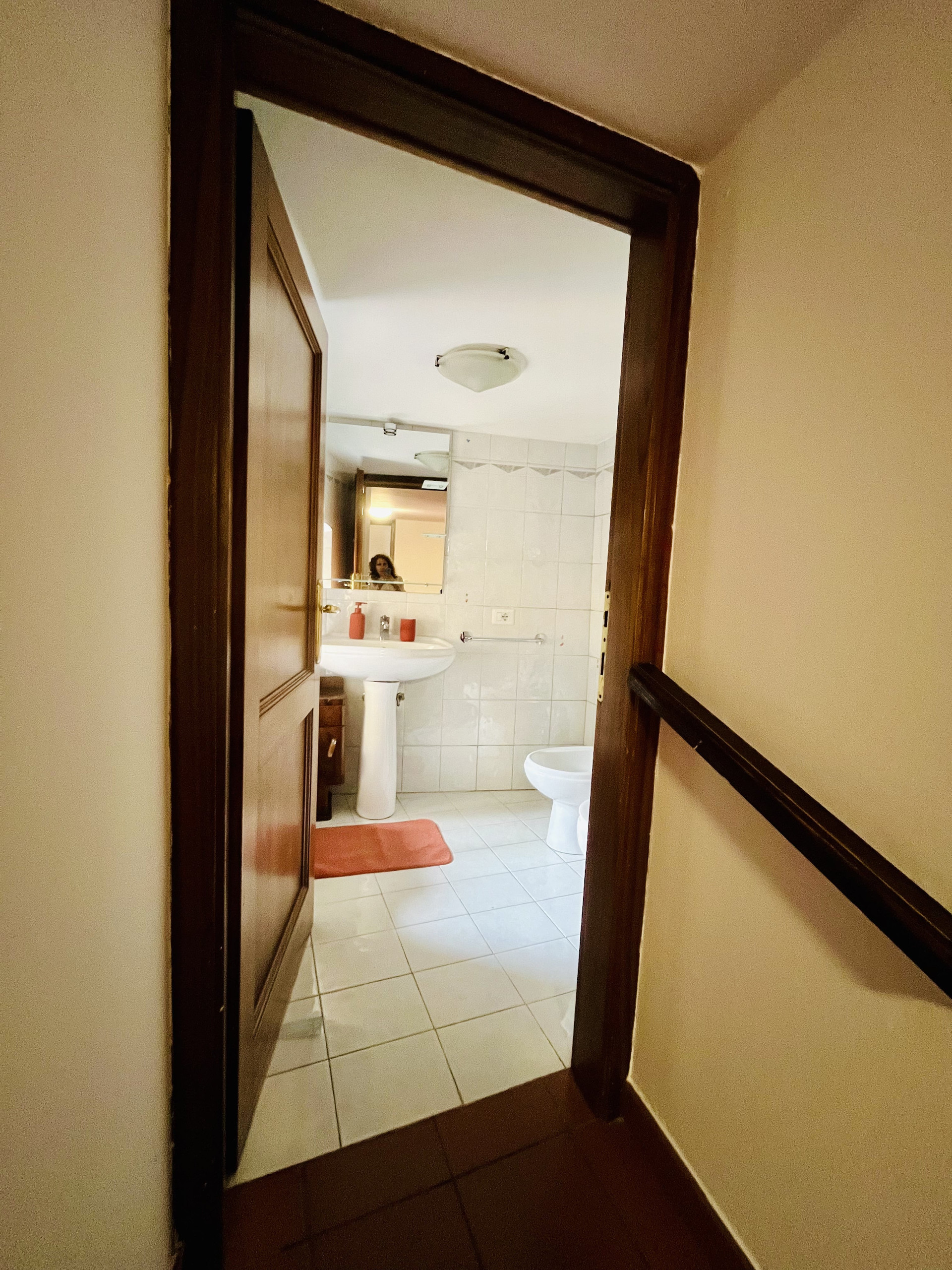 Private half bathroom no shower