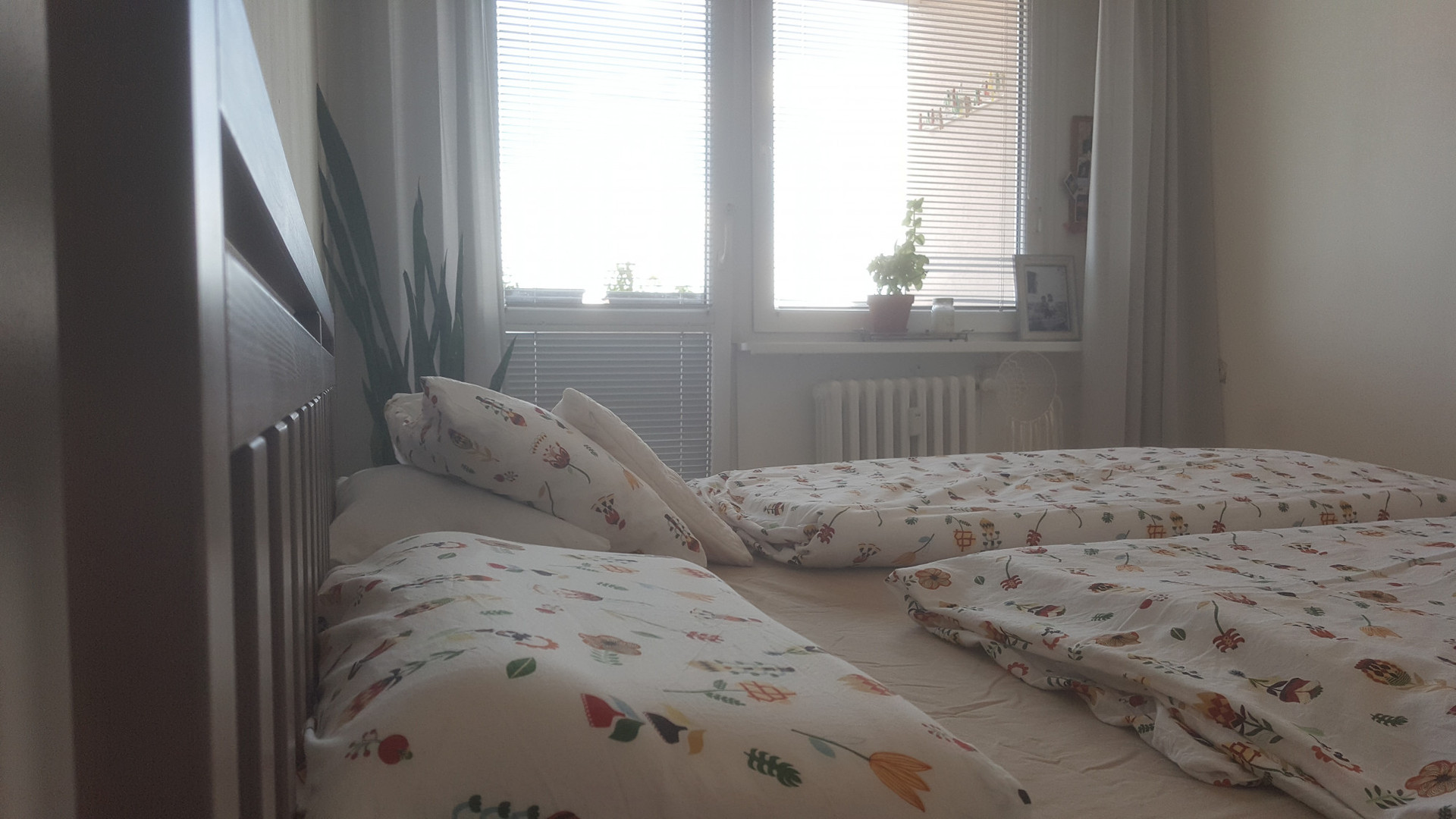ložnice s pohledem na lodžii