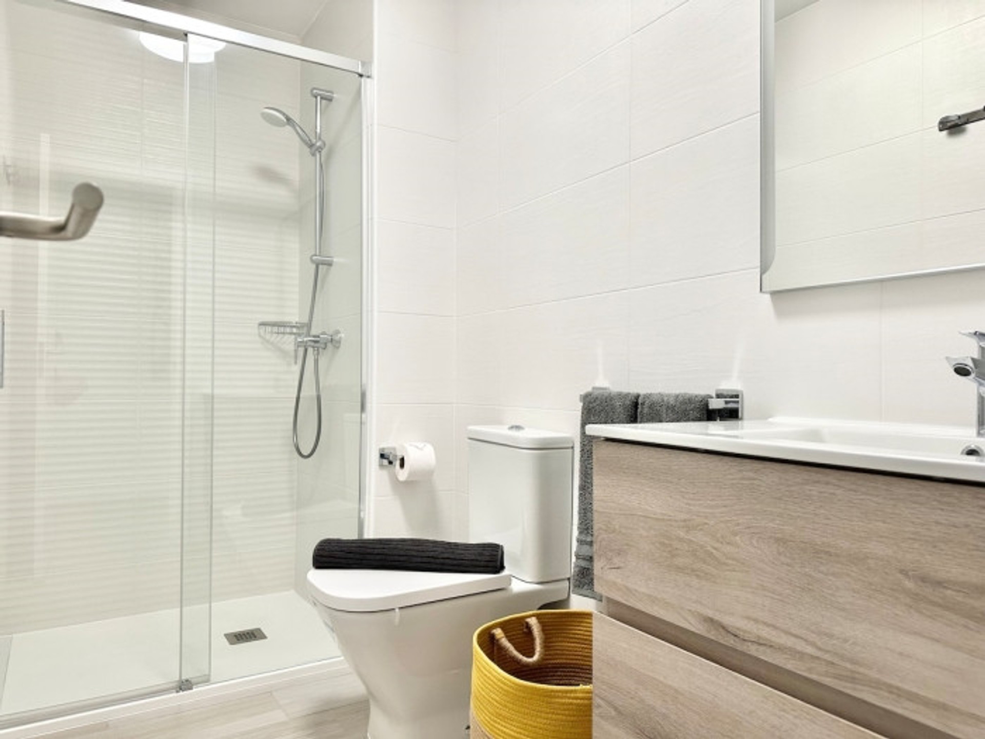 Modern bathroom with shower