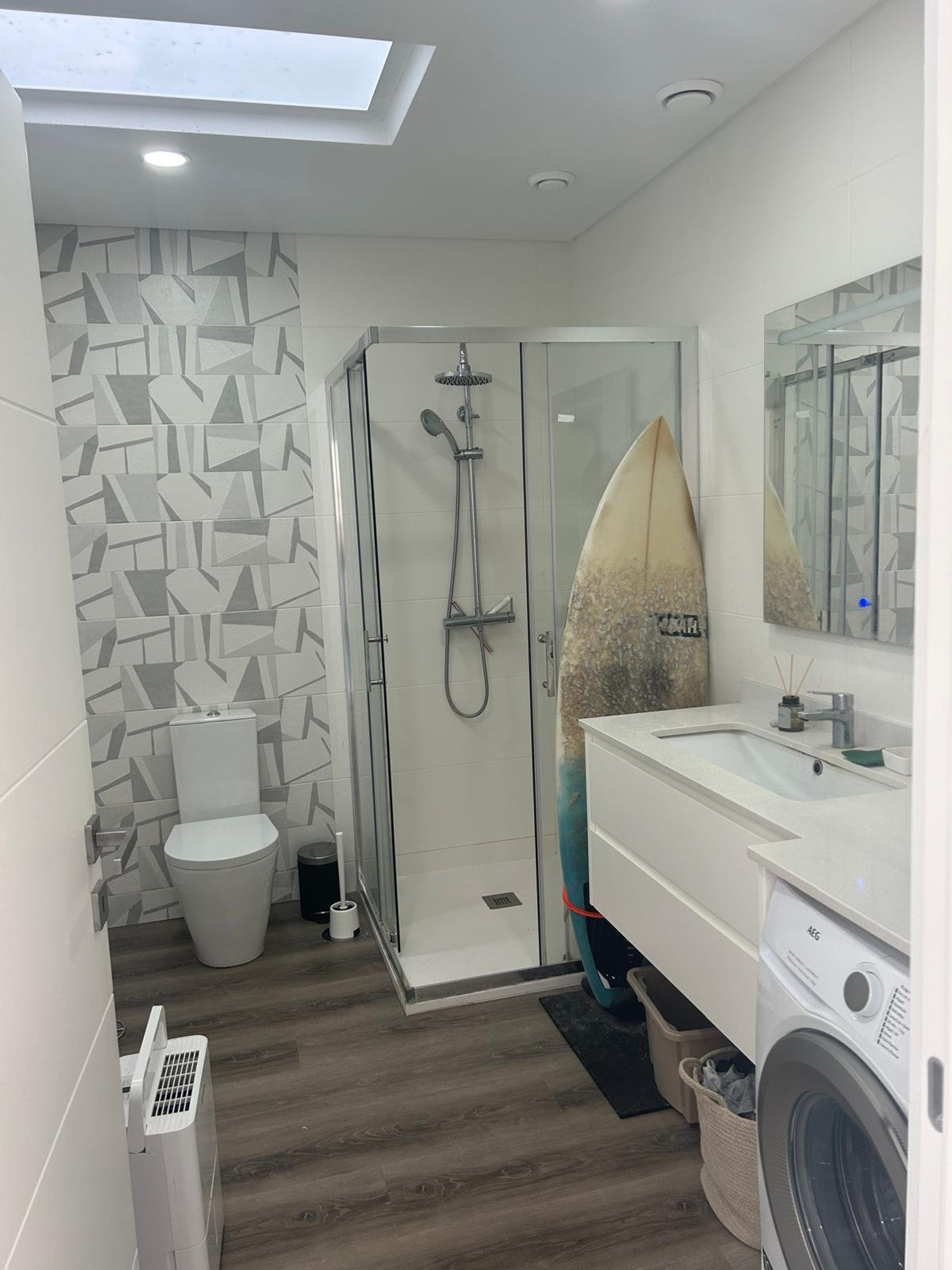 Modern bathroom with shower
