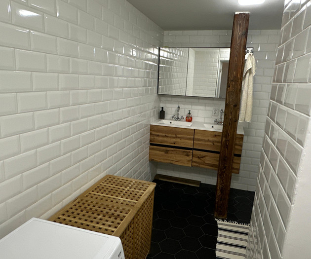 2 minutes walk from metro Kobylisy + parking