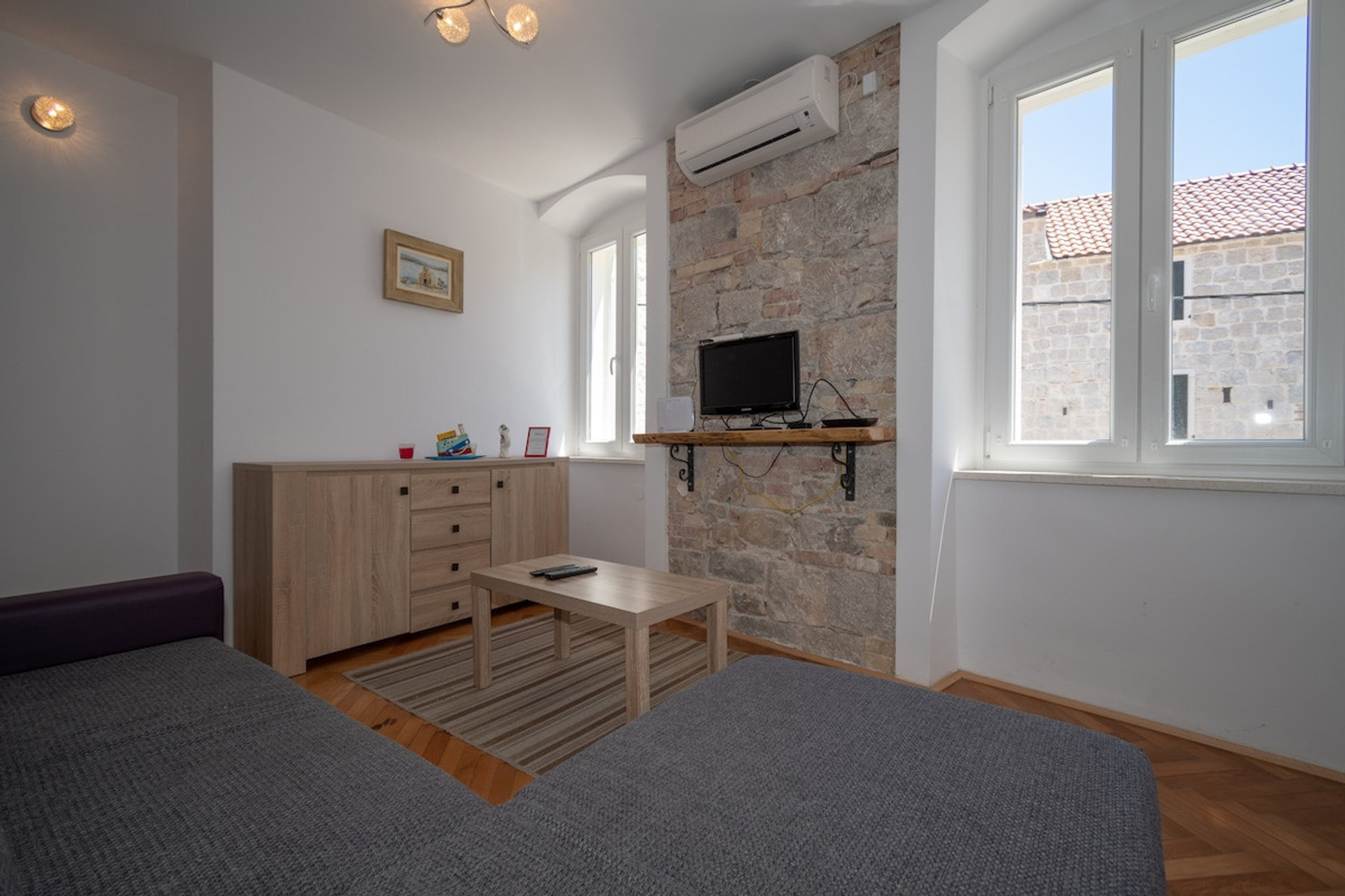 Living room with sofa bed