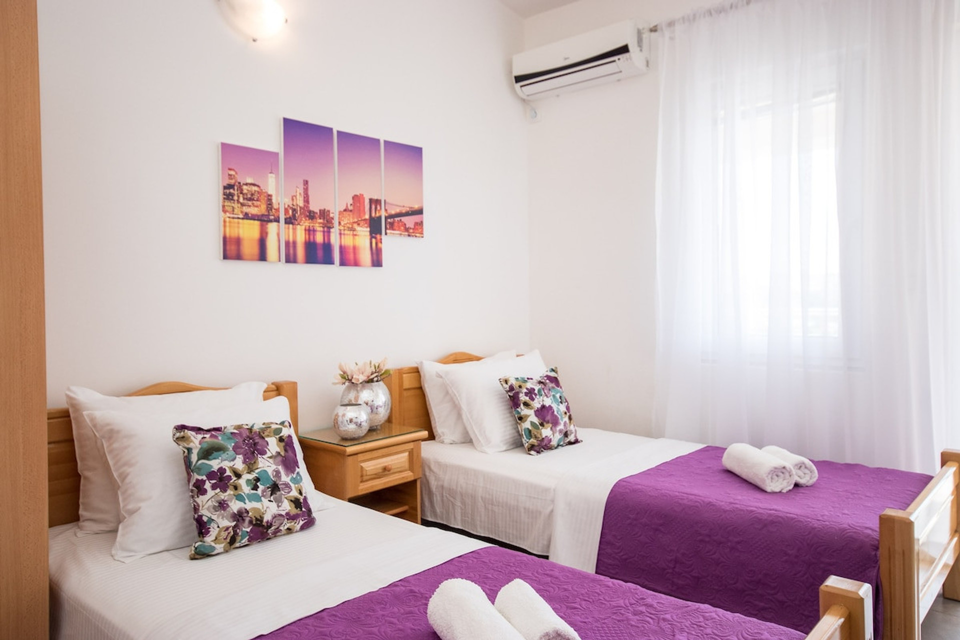 Single beds room