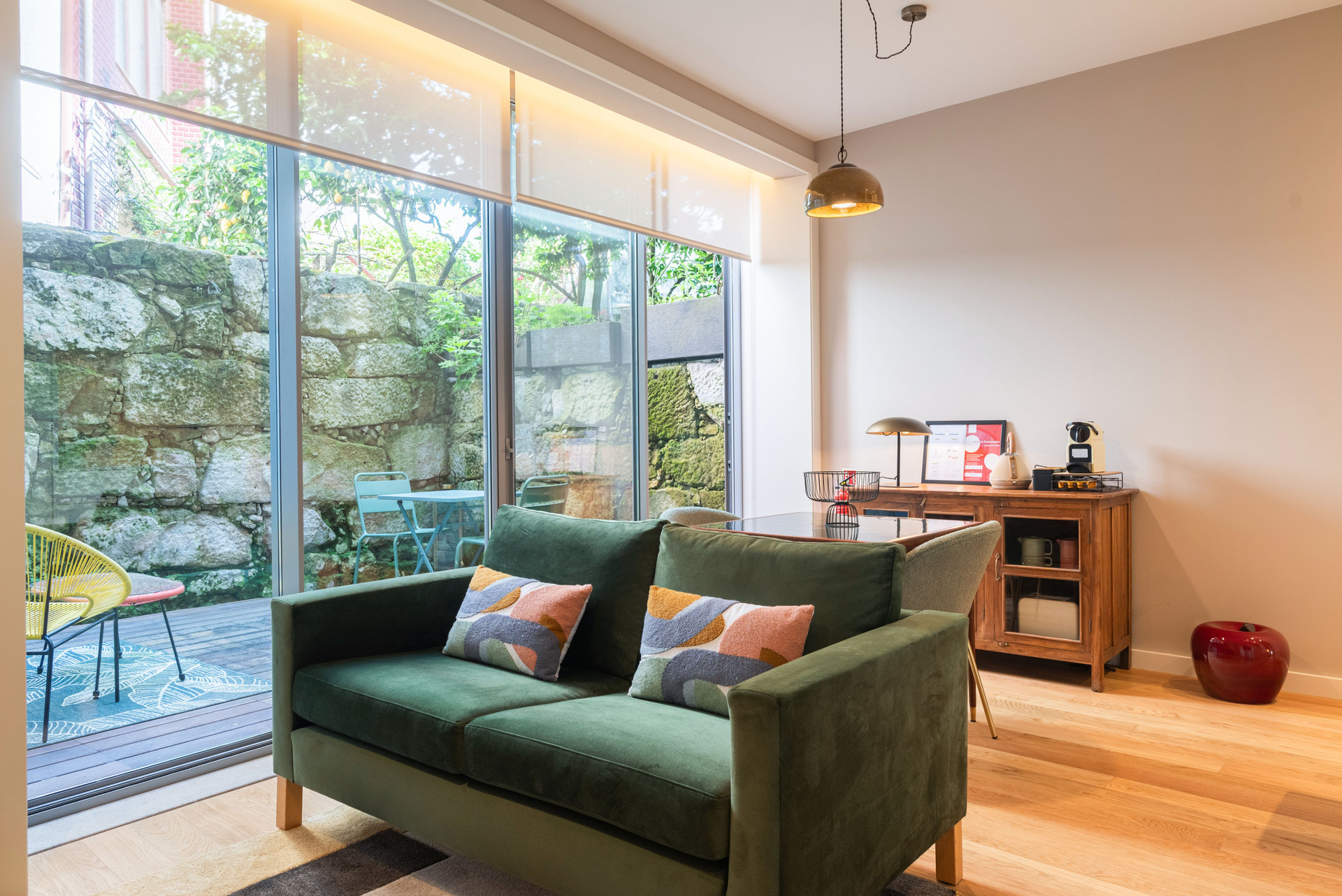 Living room with garden view