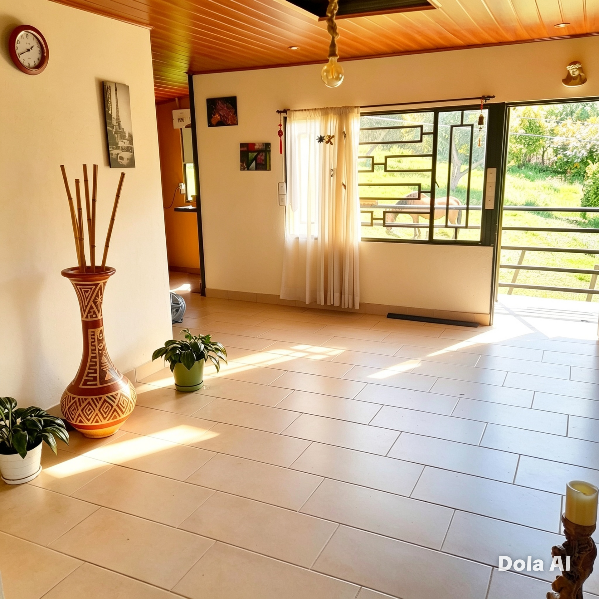 Spacious open interior main hall