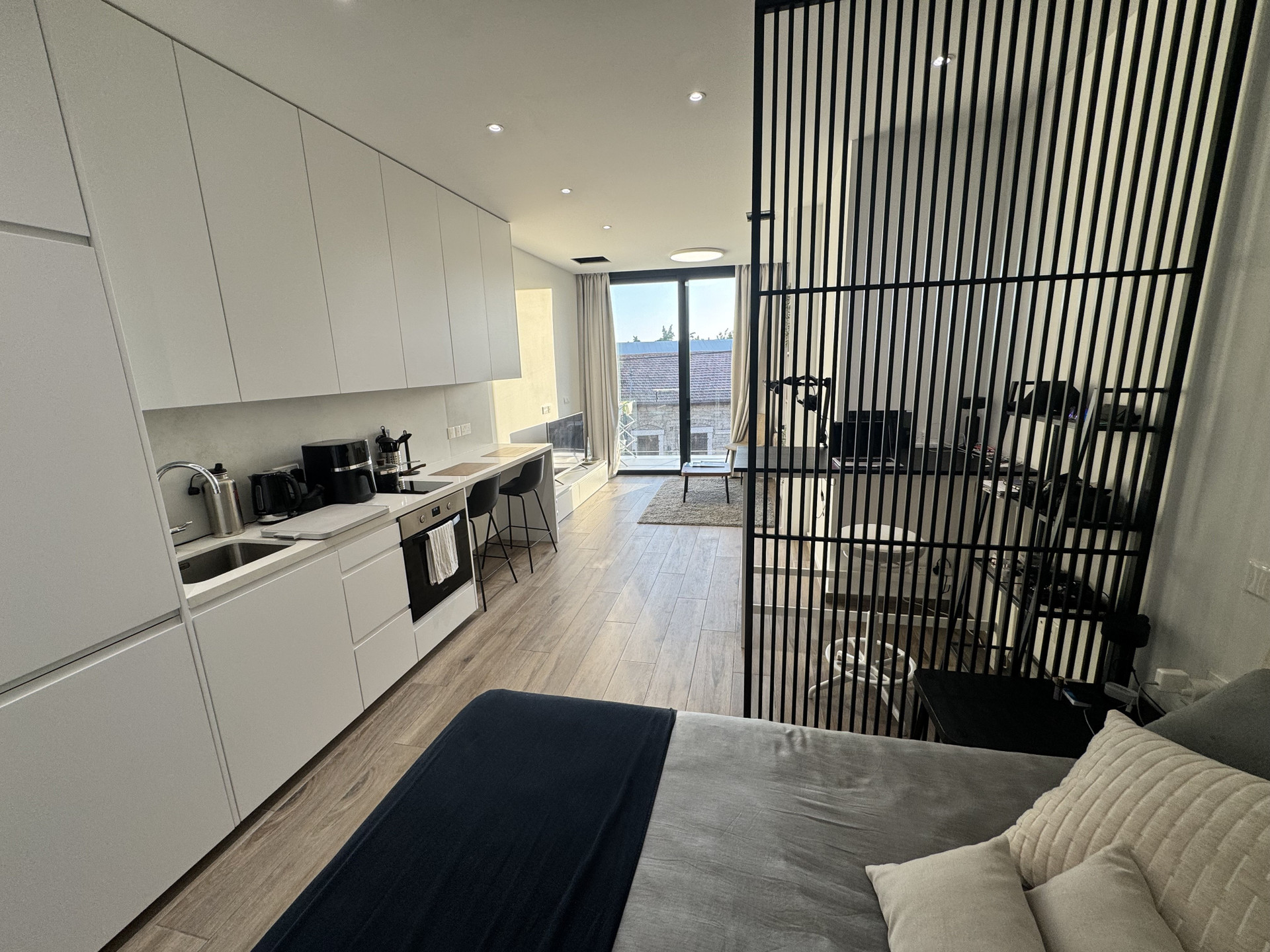Open studio kitchen and living space