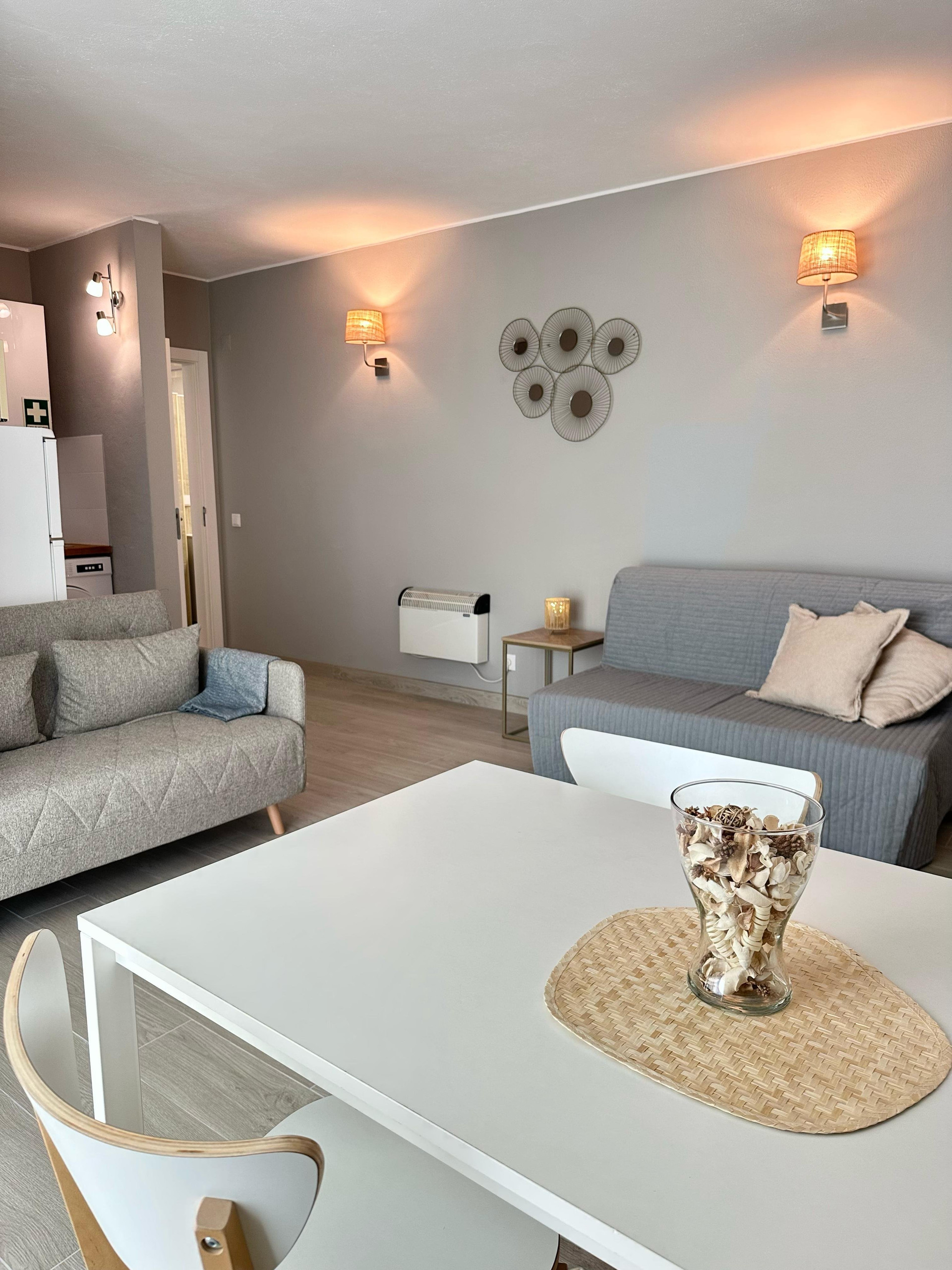 Living room with sofas and table