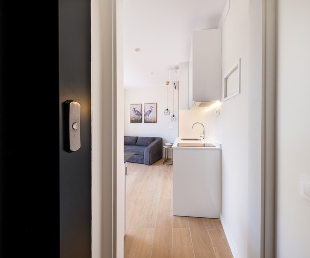 Confy attic with terrace 1 bedroom right in Born