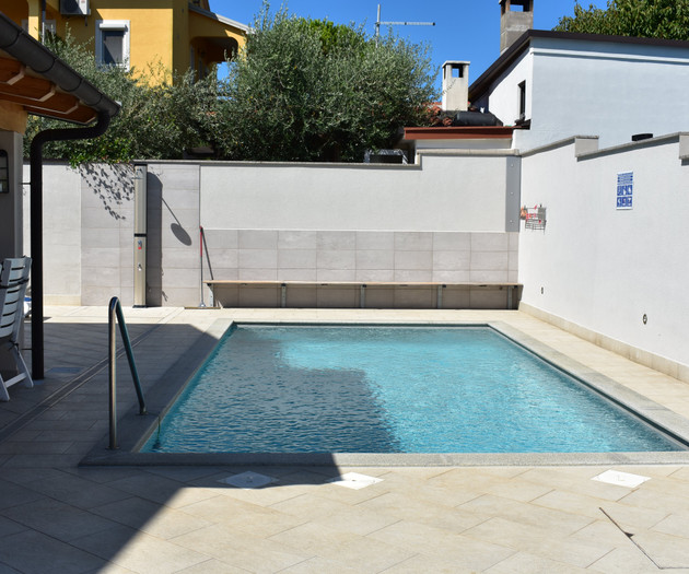 Private pool with steps