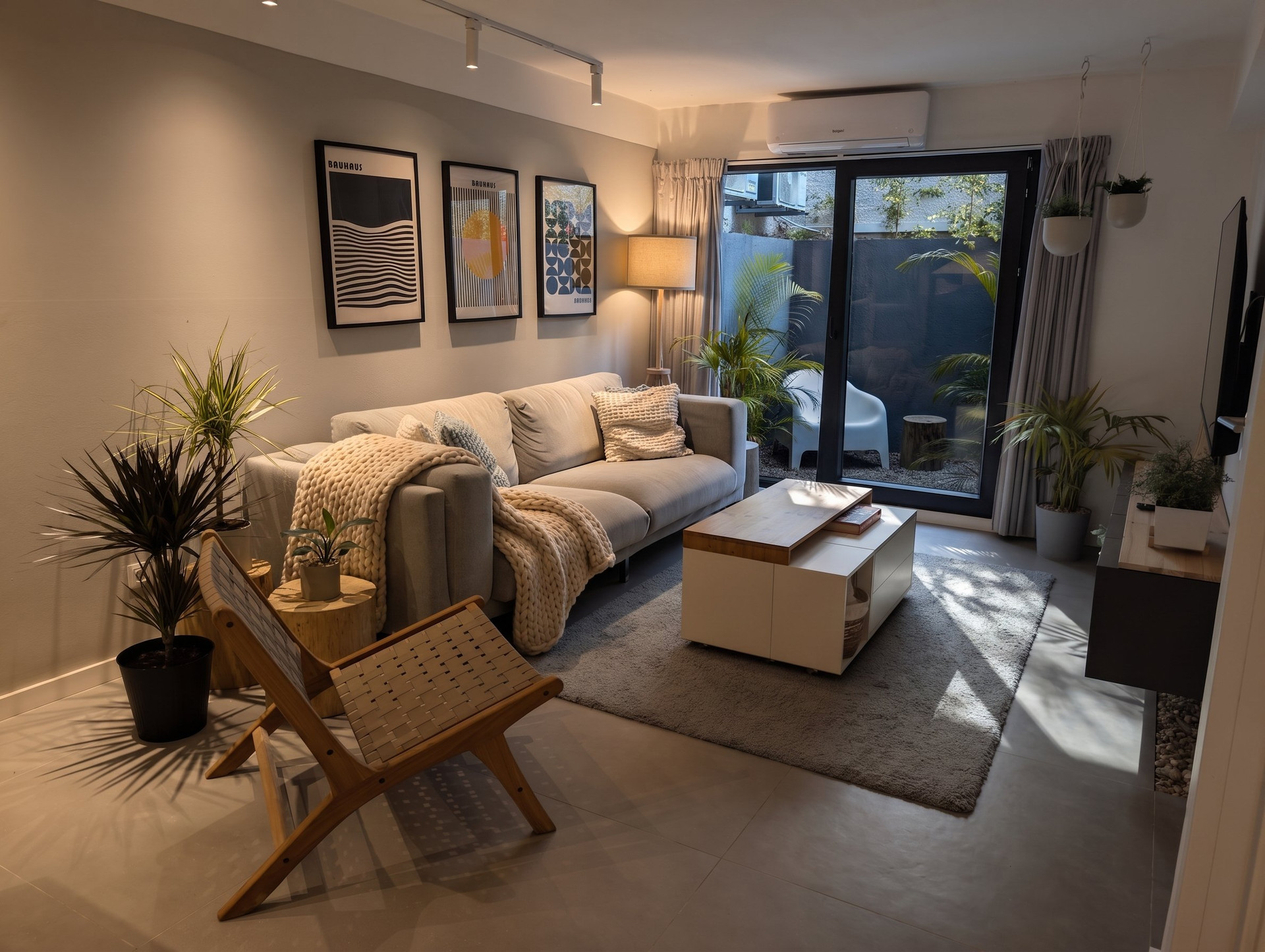 Living room with garden view
