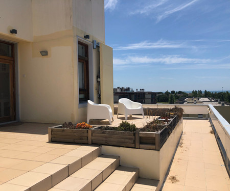 Duplex de cobertura em Tróia com terraço