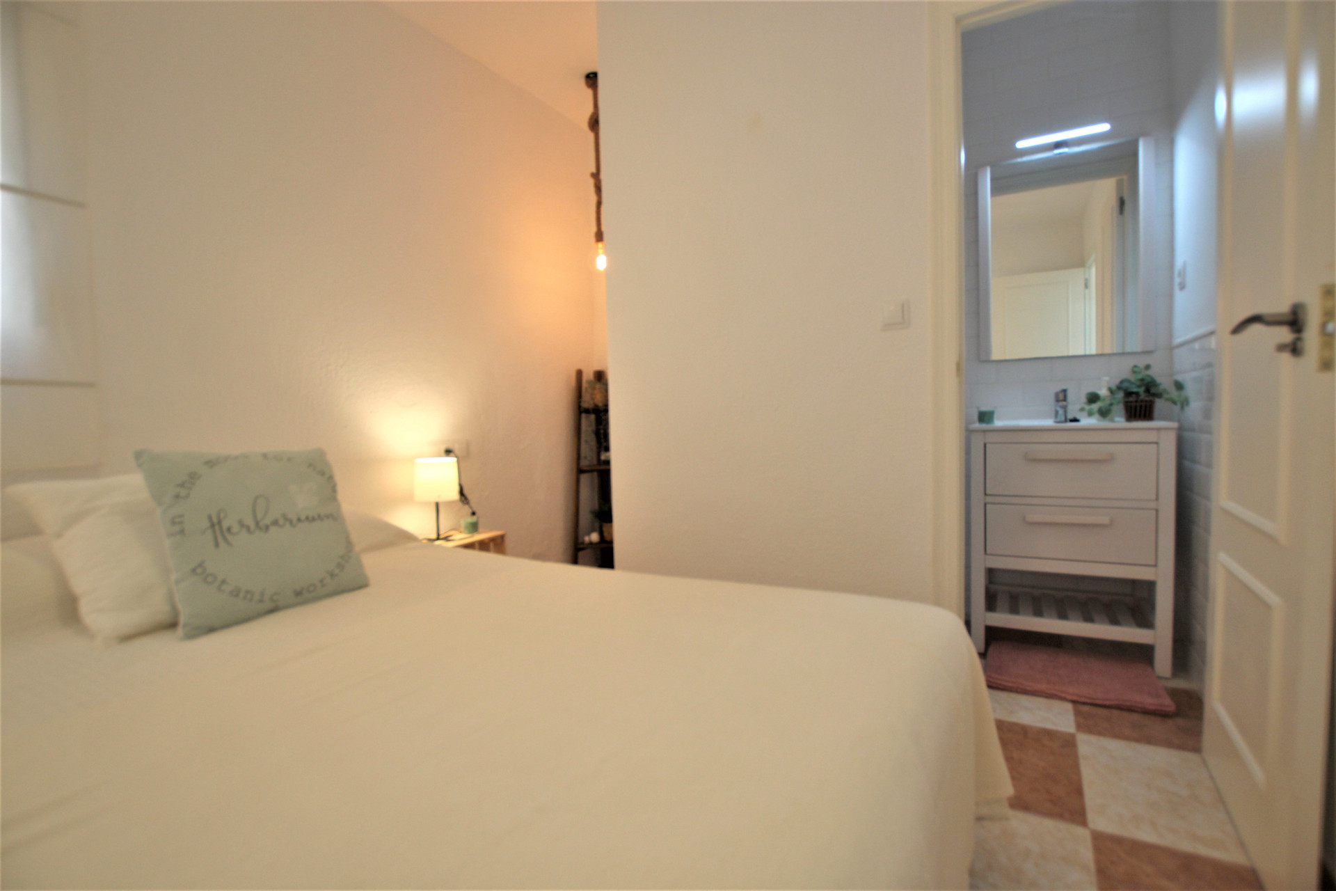 Bedroom with en-suite bathroom view