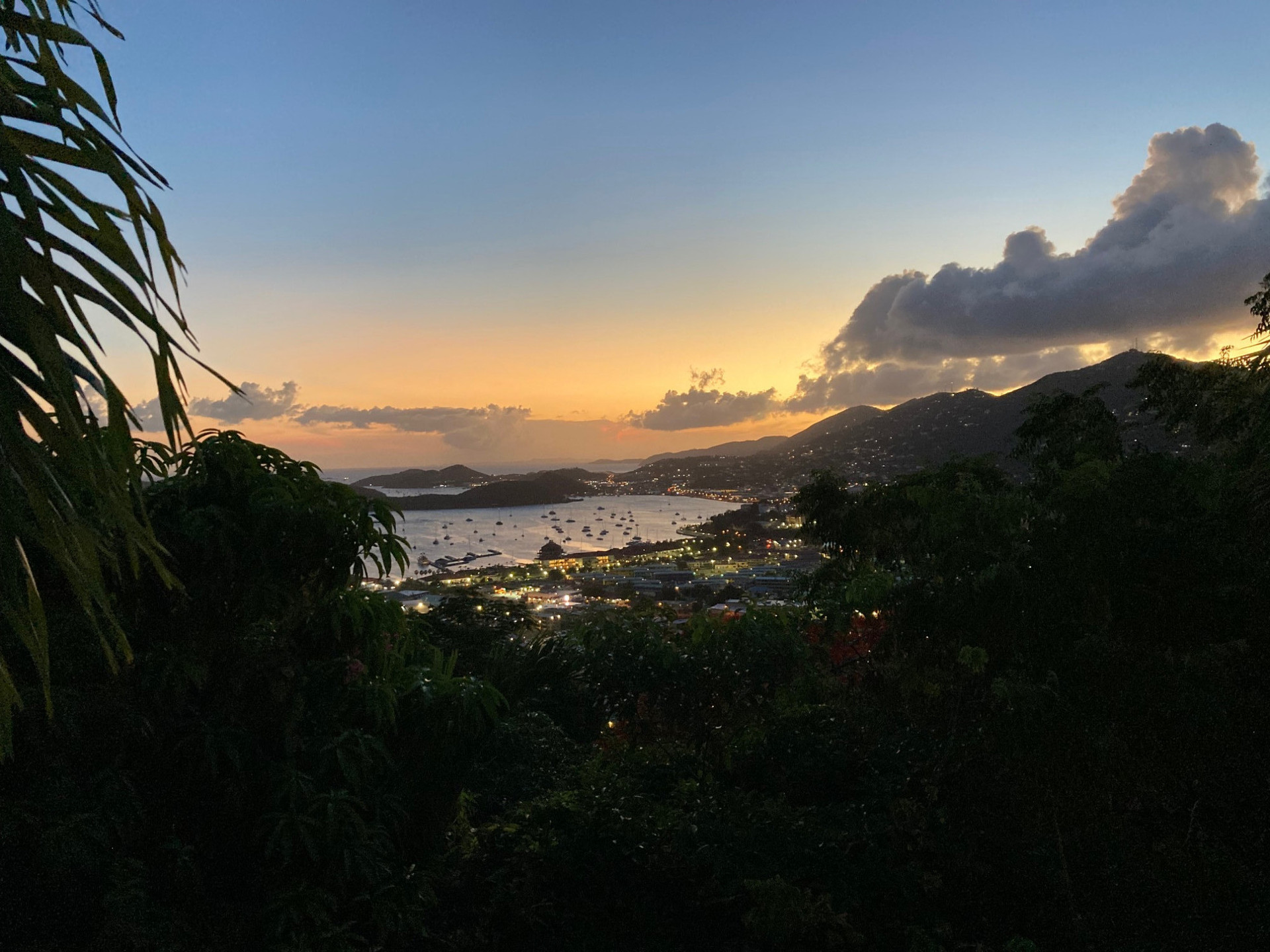 Night view from Villa