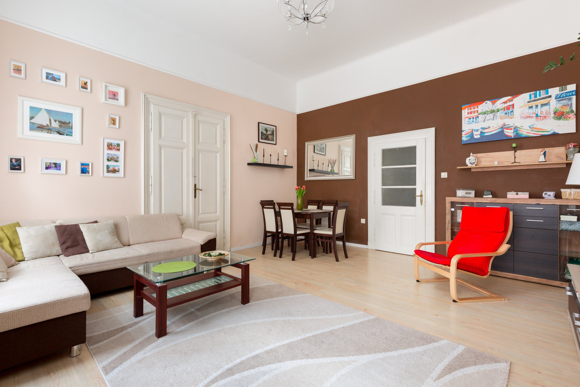Living room with sitting nook