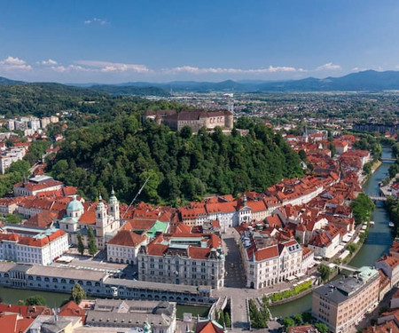 Tromostovje II In Heart Of Ljubljana