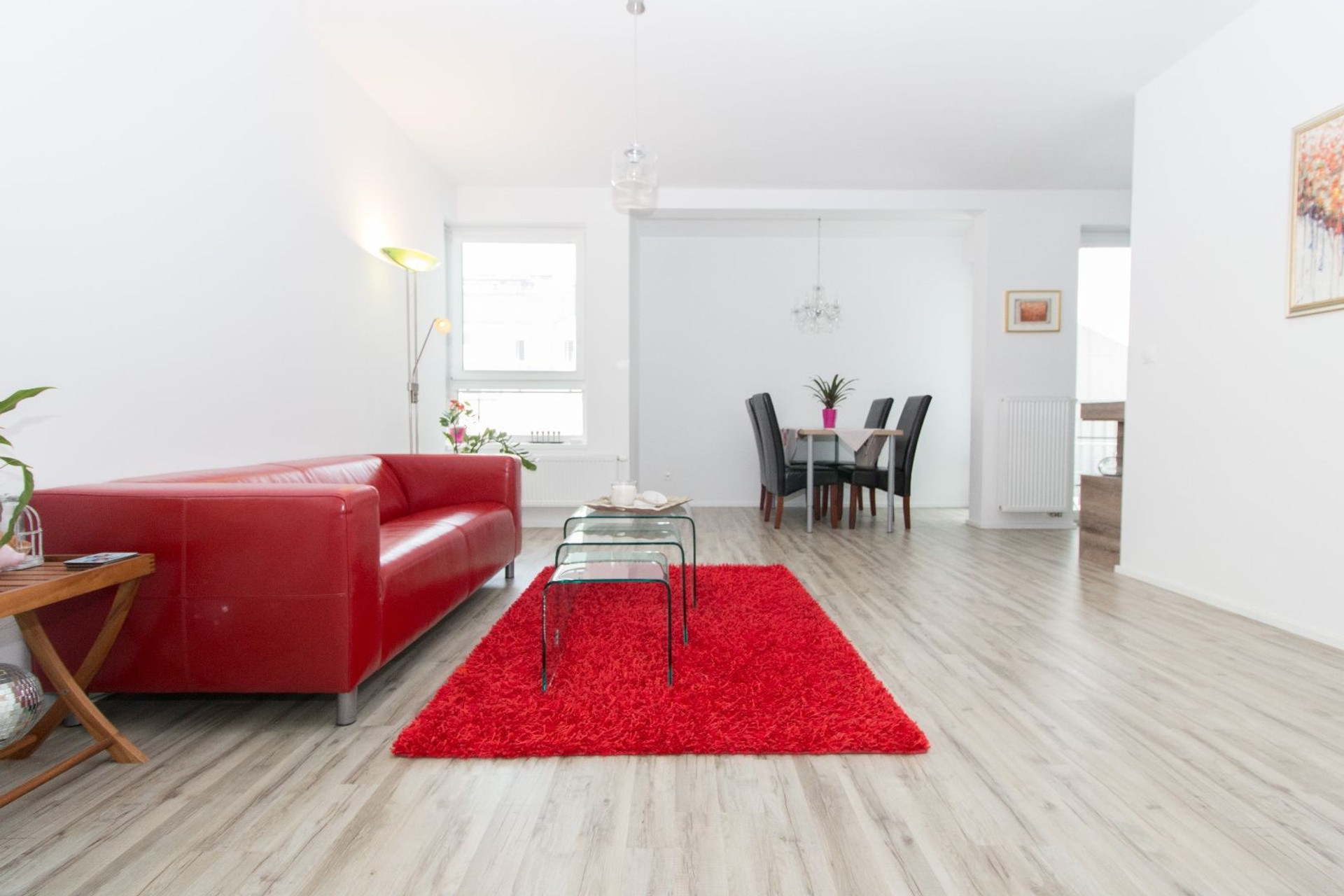 Living room with dining area